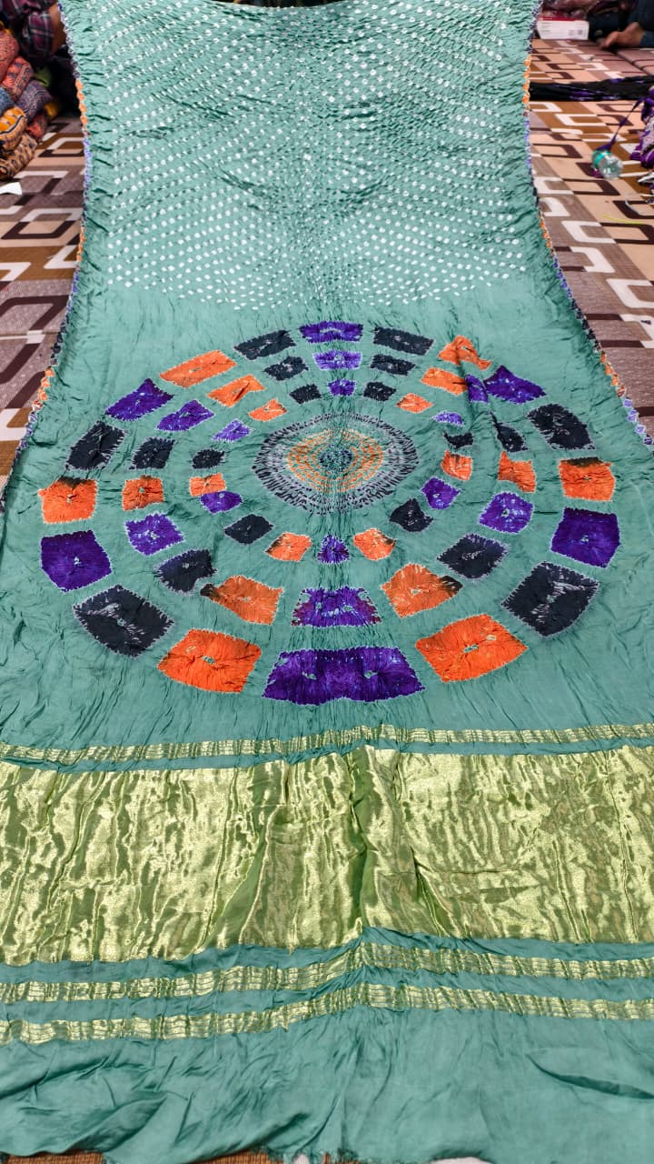 Original Pure Modal Gaji Silk Hand Shibori Saree