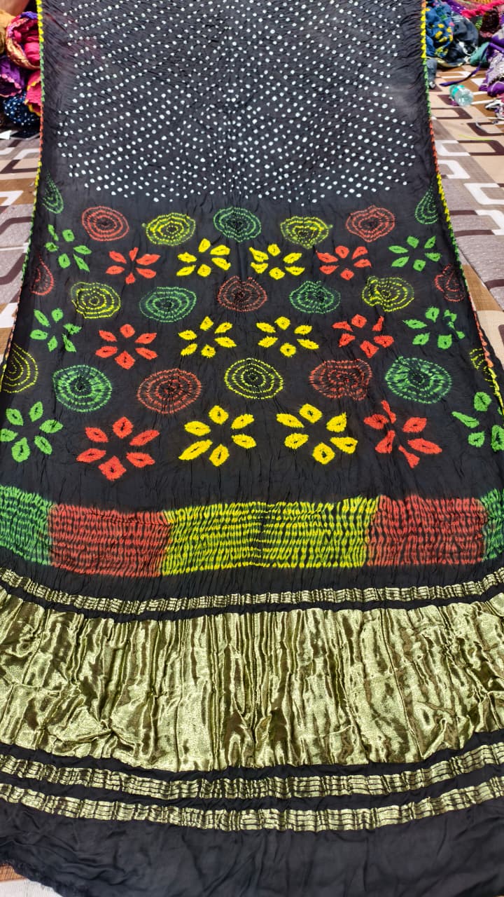 Original Pure Modal Gaji Silk Hand Shibori Saree