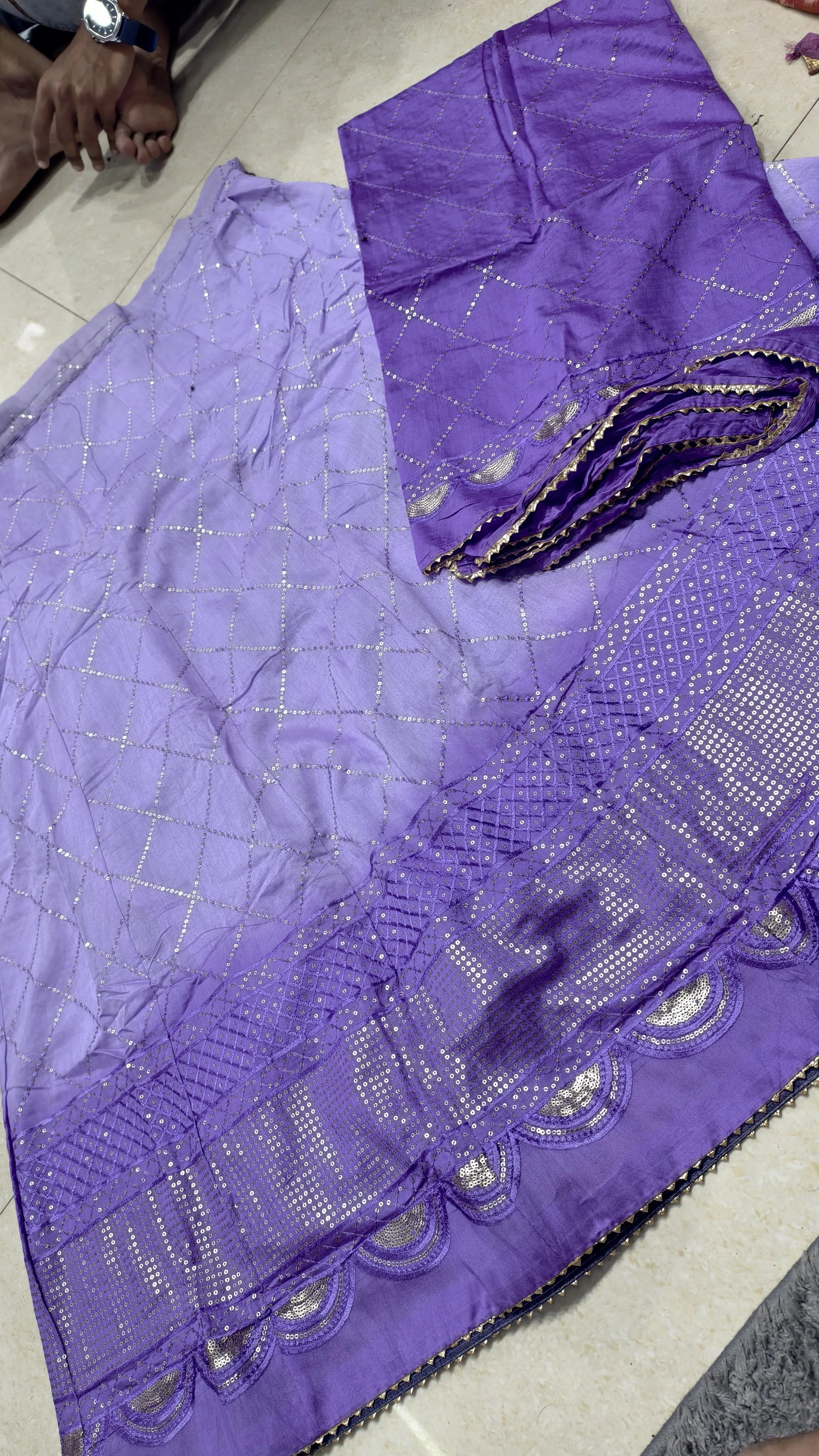 Premium Cotton Lakhnawi Embroidery Chaniya Choli Set