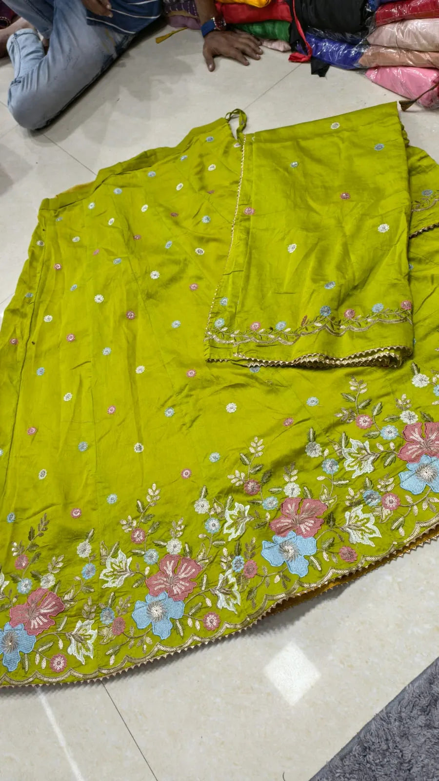 Premium Cotton Lakhnawi Embroidery Chaniya Choli Set