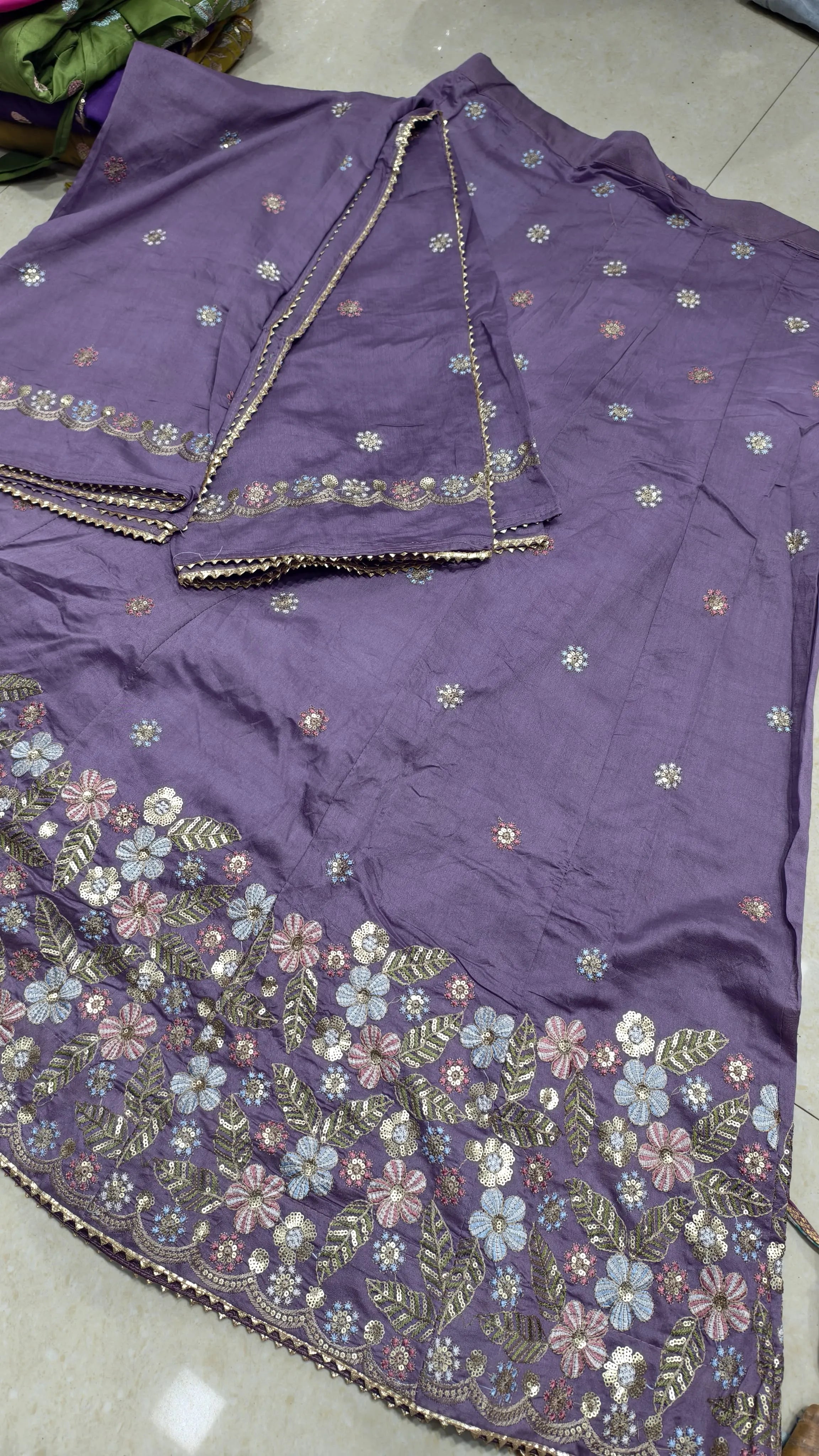 Premium Cotton Lakhnawi Embroidery Chaniya Choli Set