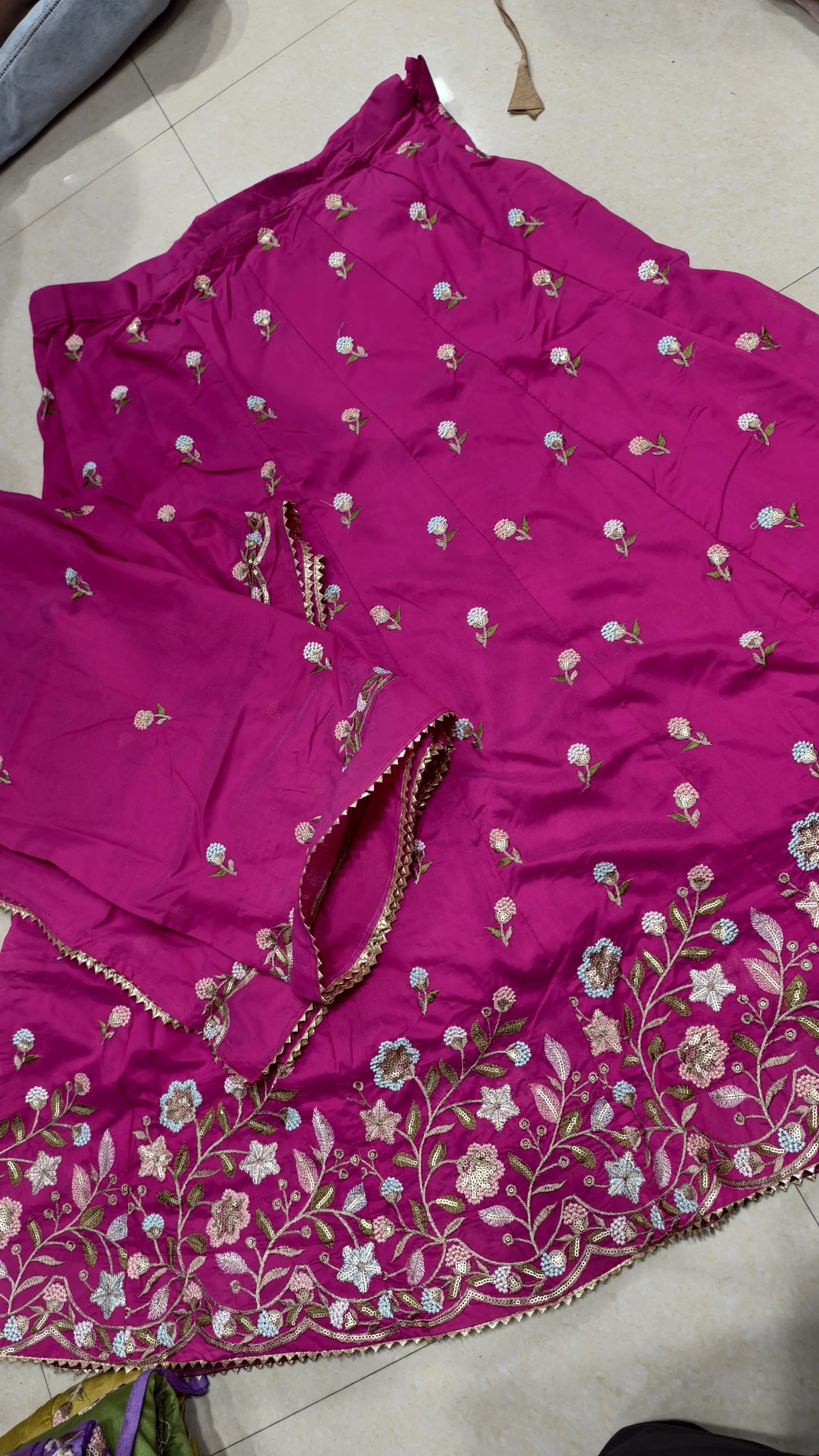 Premium Cotton Lakhnawi Embroidery Chaniya Choli Set