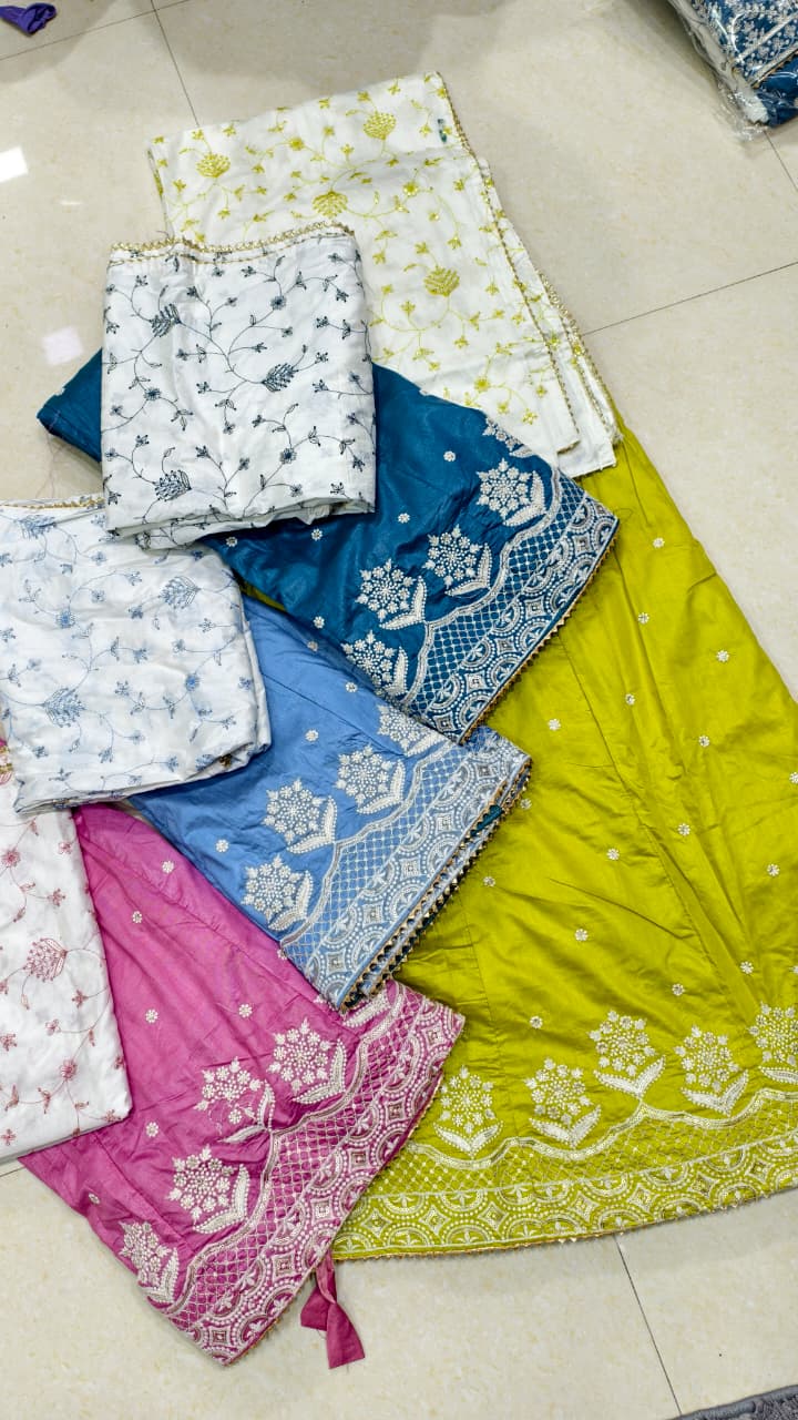 Premium Cotton Luxury Embroidery Couple Pair