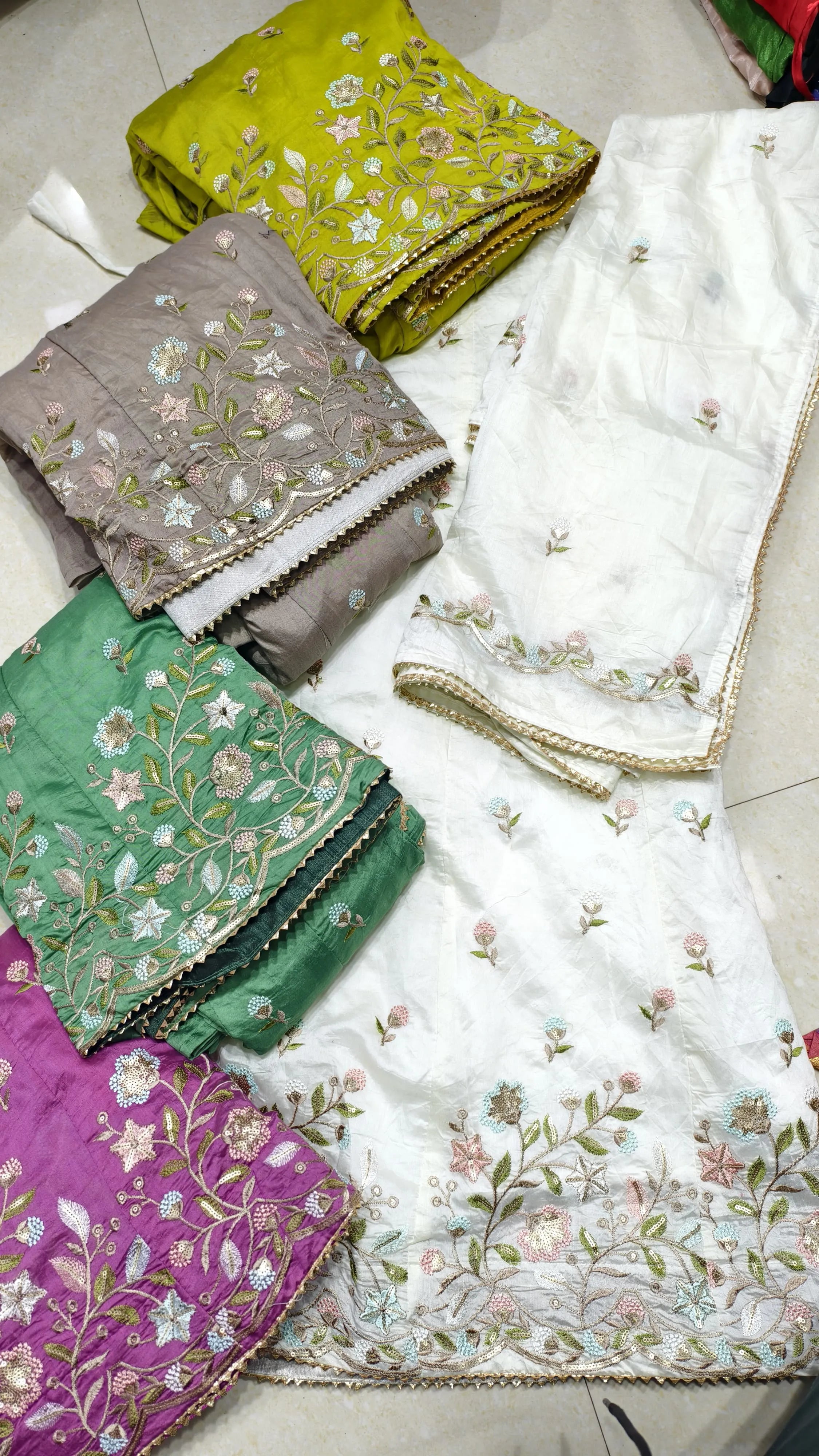 Premium Cotton Luxury Embroidery Couple Pair