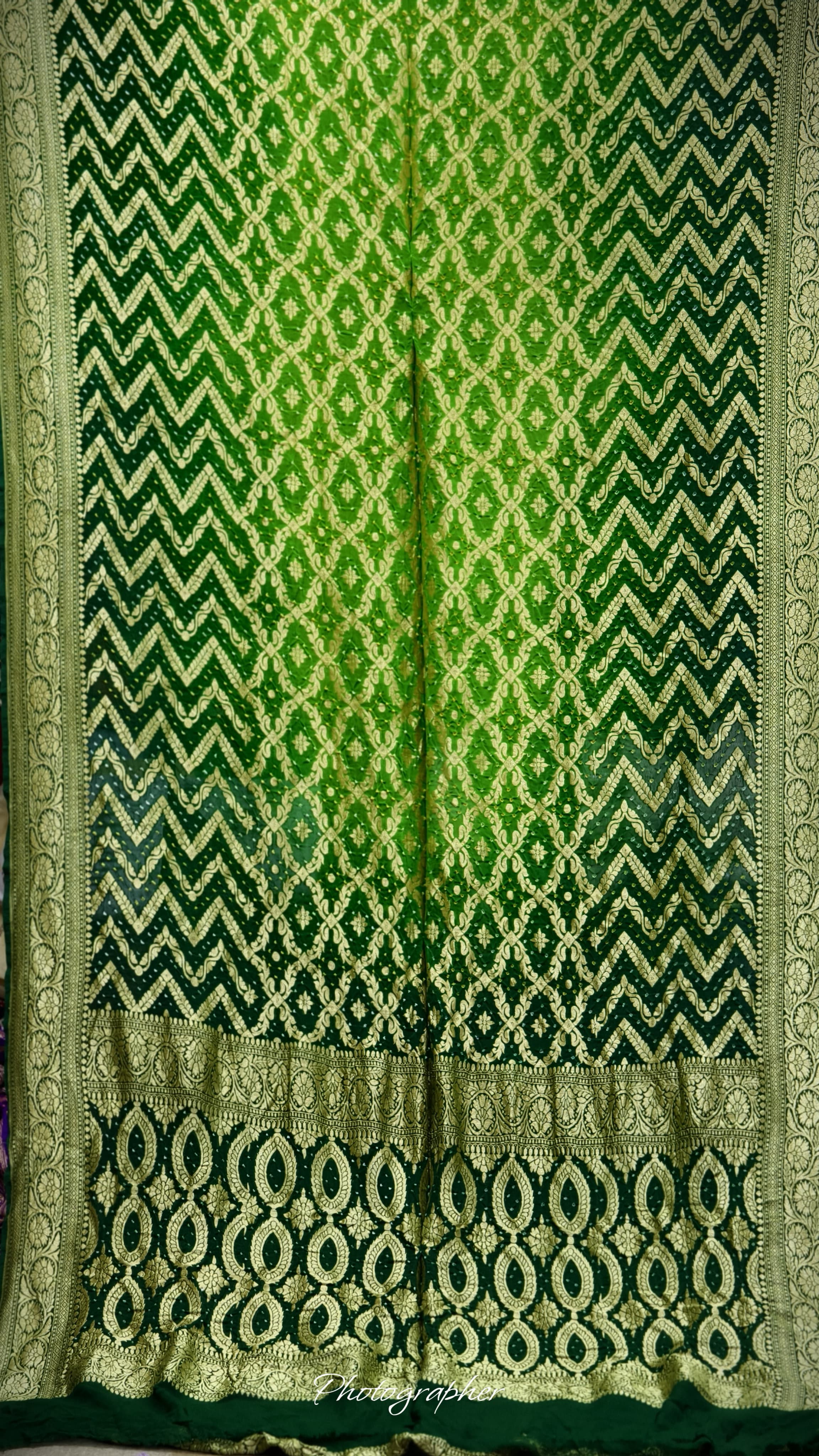 Pure Banarasi Georgette Real Neem Zari Upada Saree