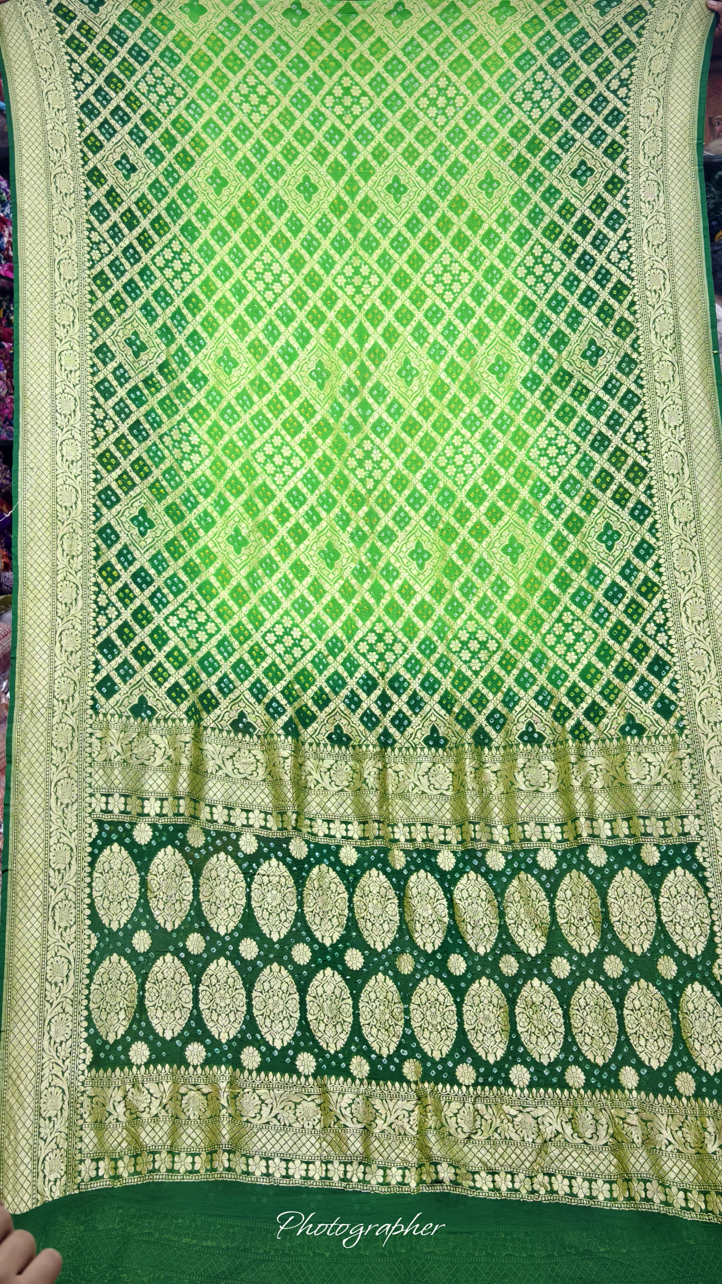 Pure Banarasi Georgette Real Neem Zari Upada Saree