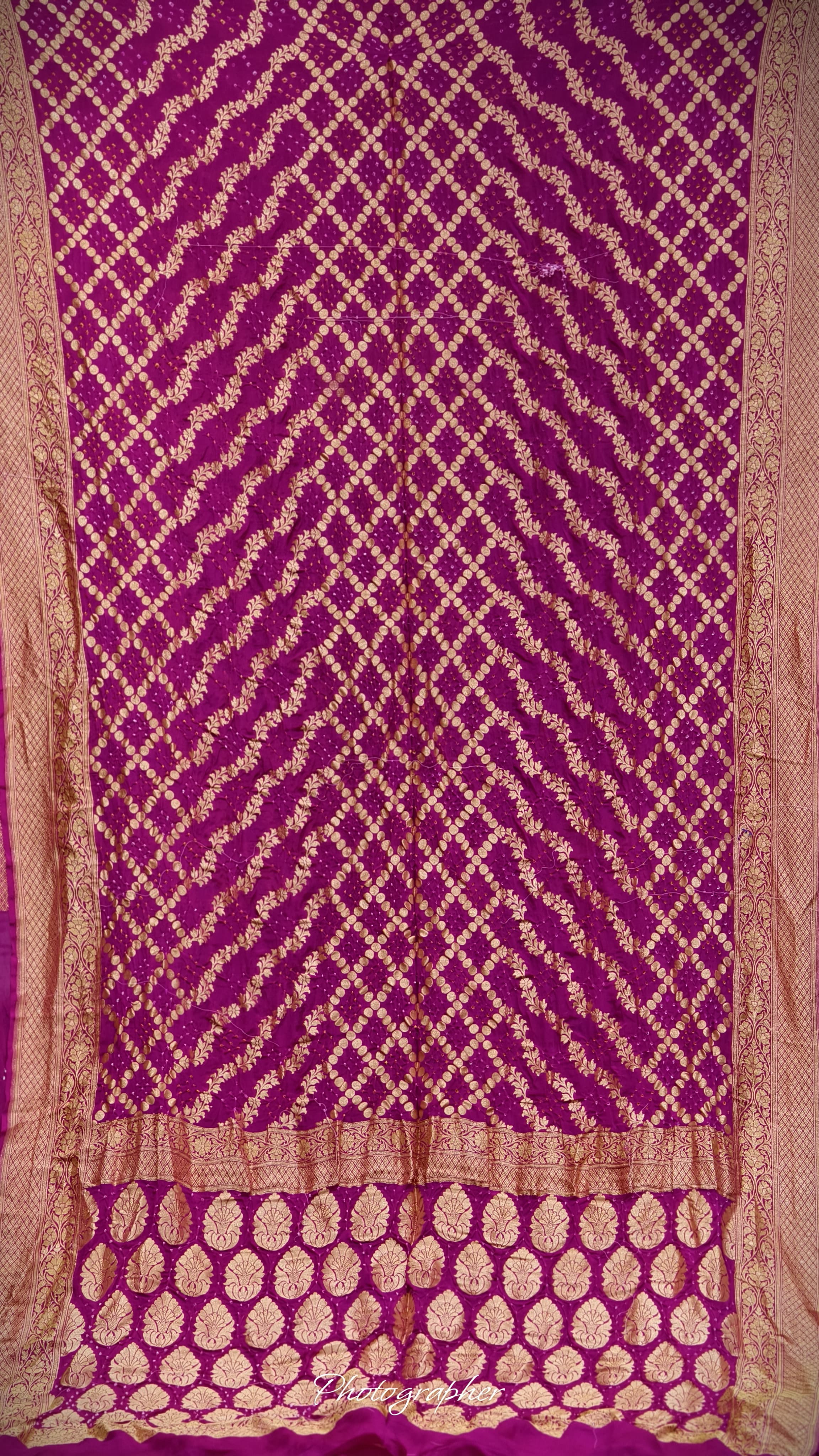 Pure Banarasi Georgette Real Neem Zari Upada Saree