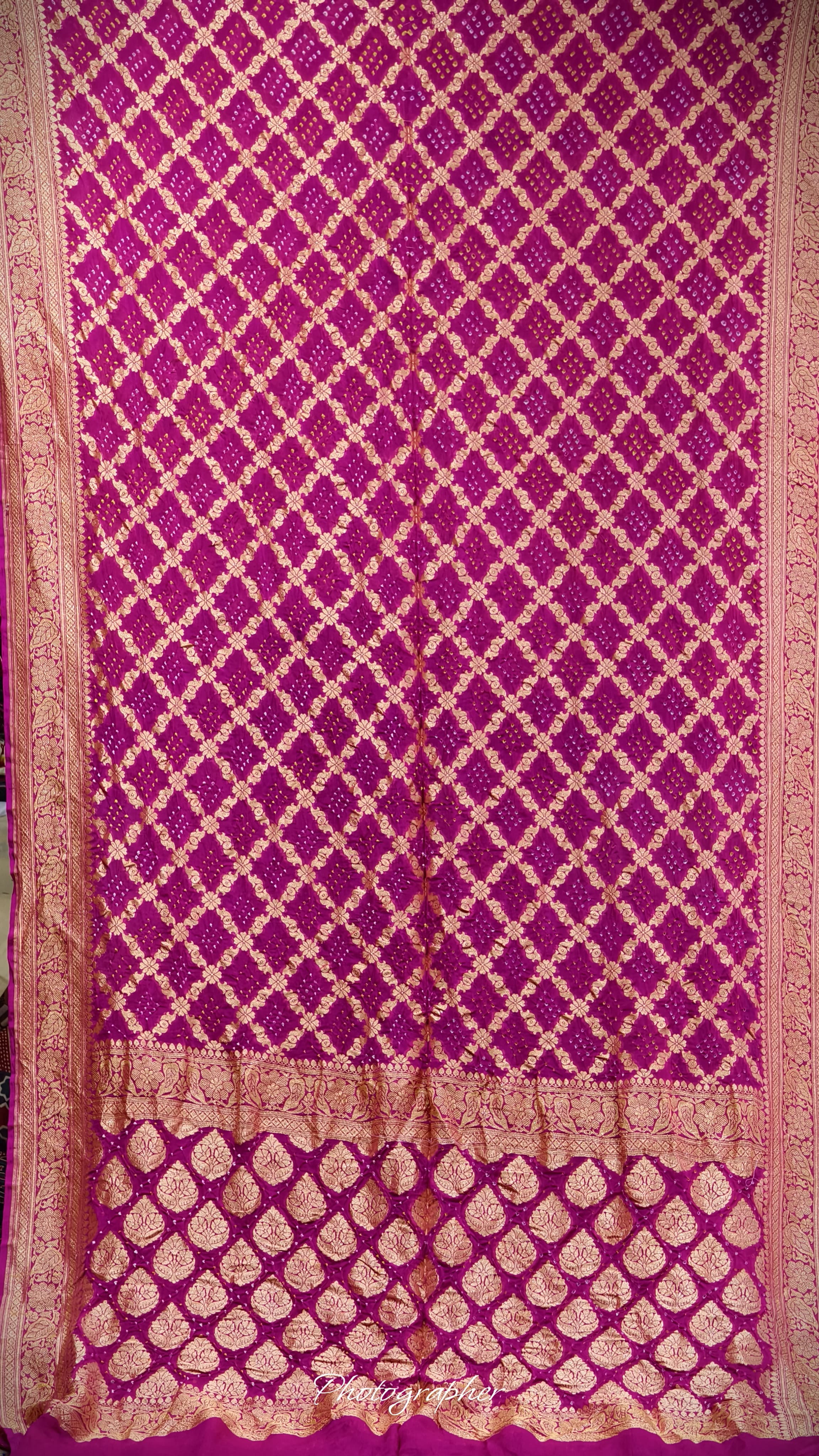 Pure Banarasi Georgette Real Neem Zari Upada Saree
