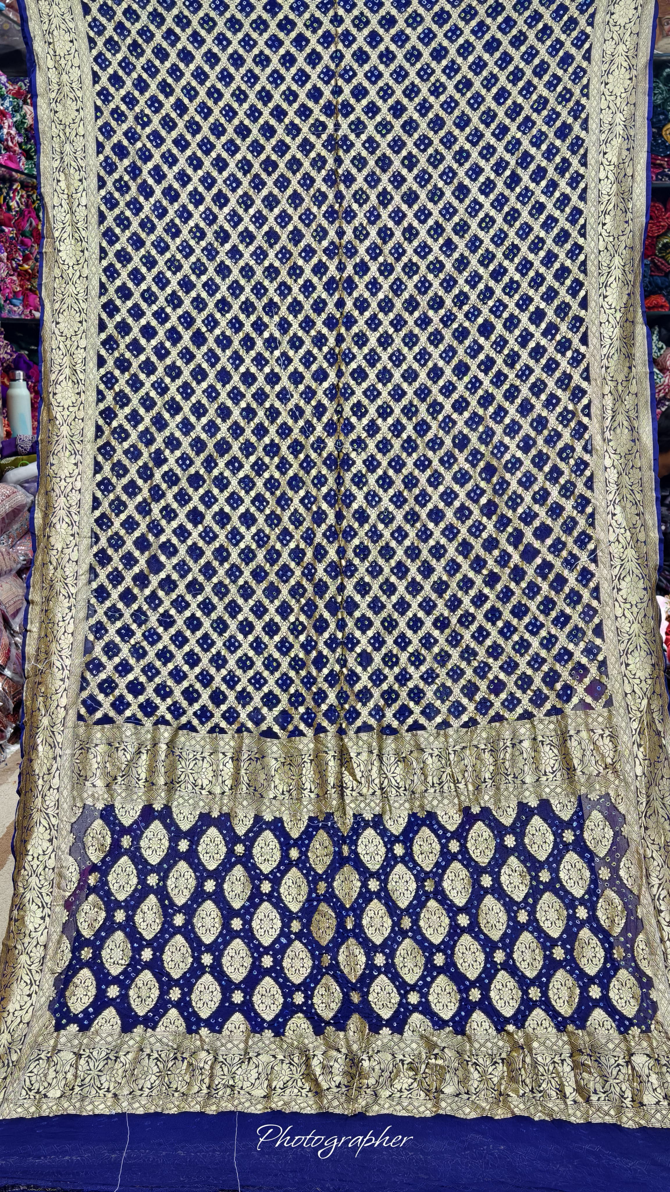 Pure Banarasi Georgette Real Neem Zari Upada Saree