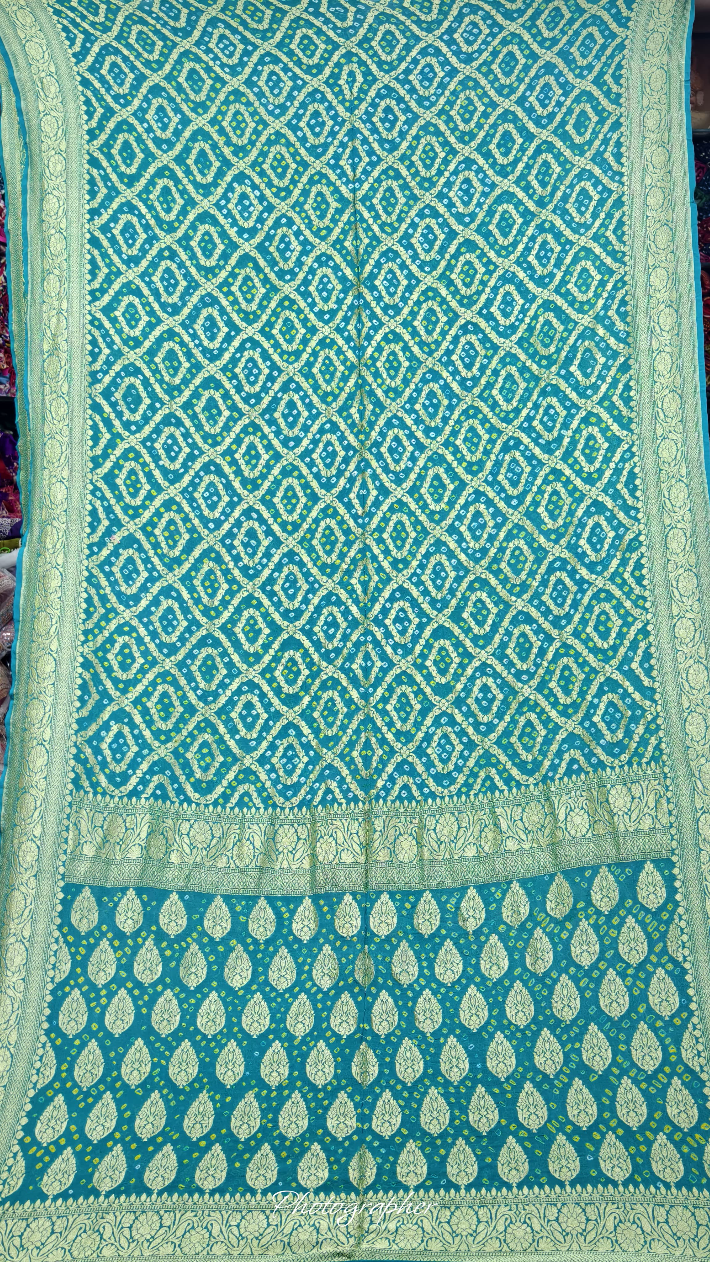 Pure Banarasi Georgette Real Neem Zari Upada Saree