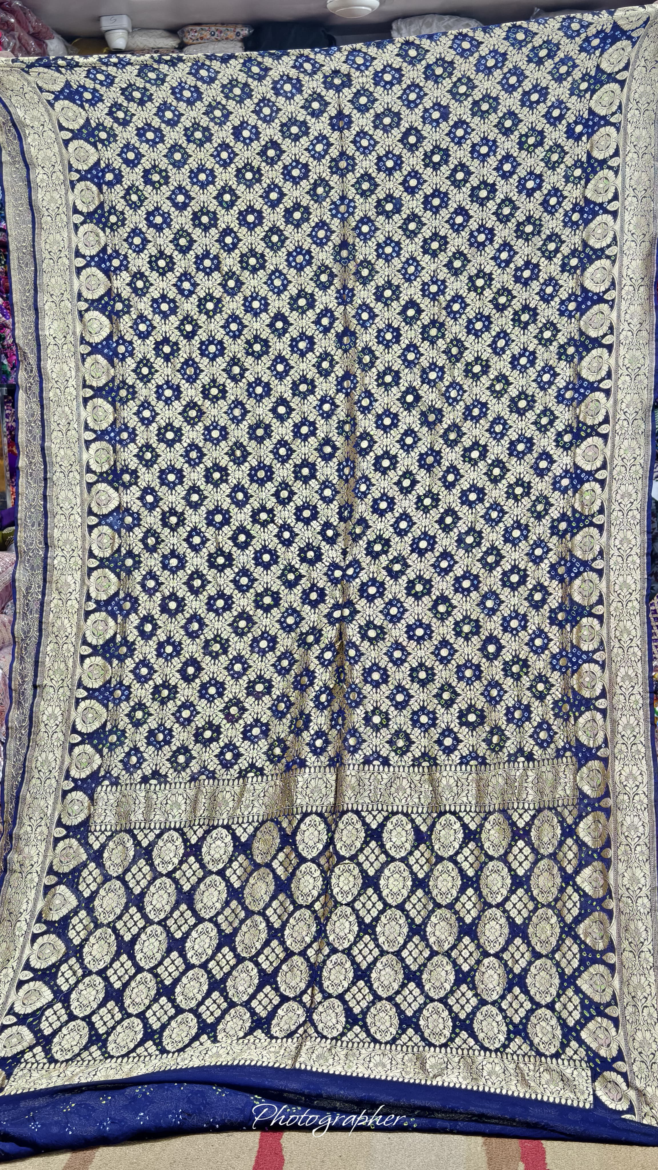 Pure Banarasi Georgette Real Neem Zari Upada Saree