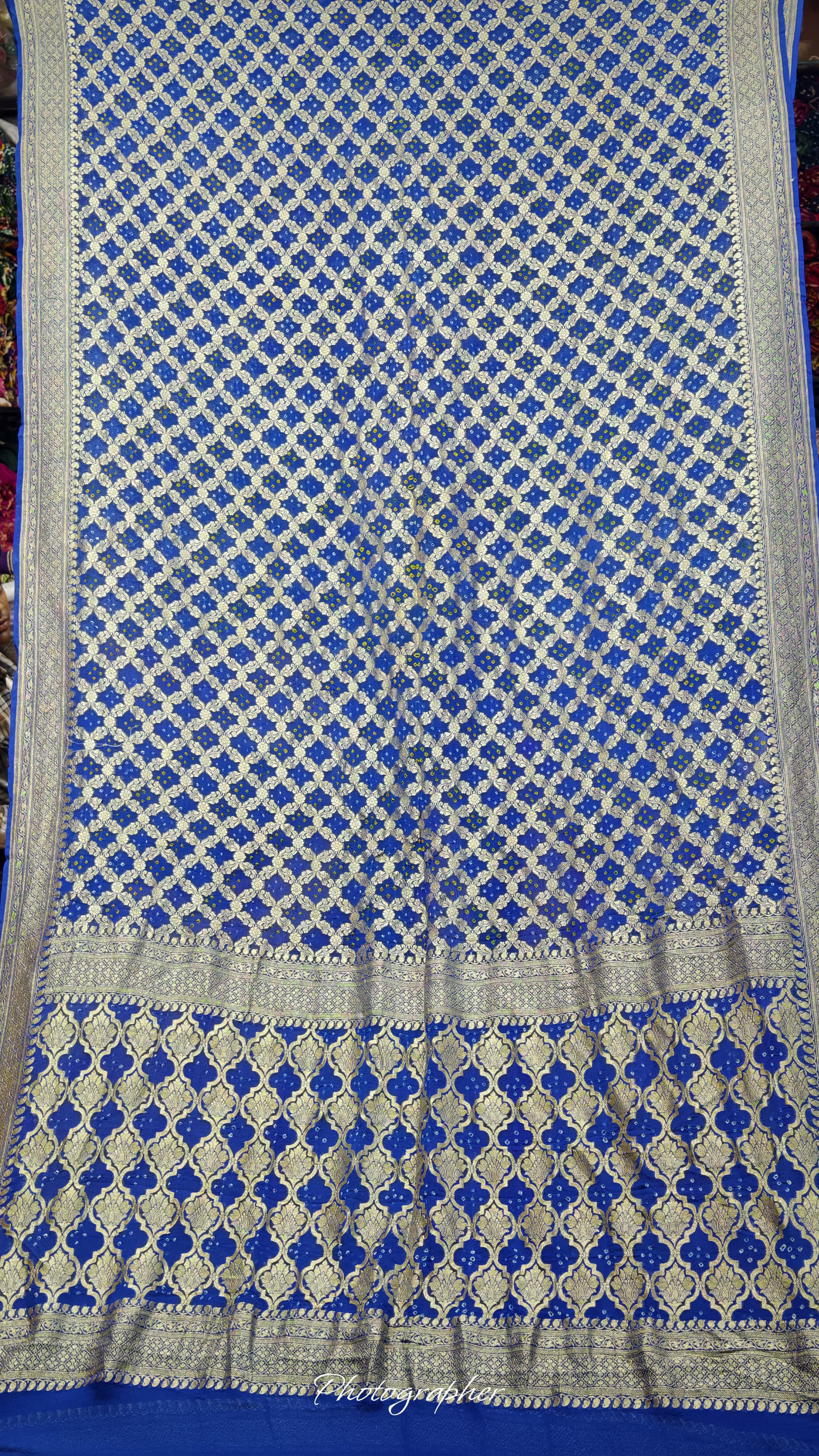 Pure Banarasi Georgette Real Neem Zari Upada Saree