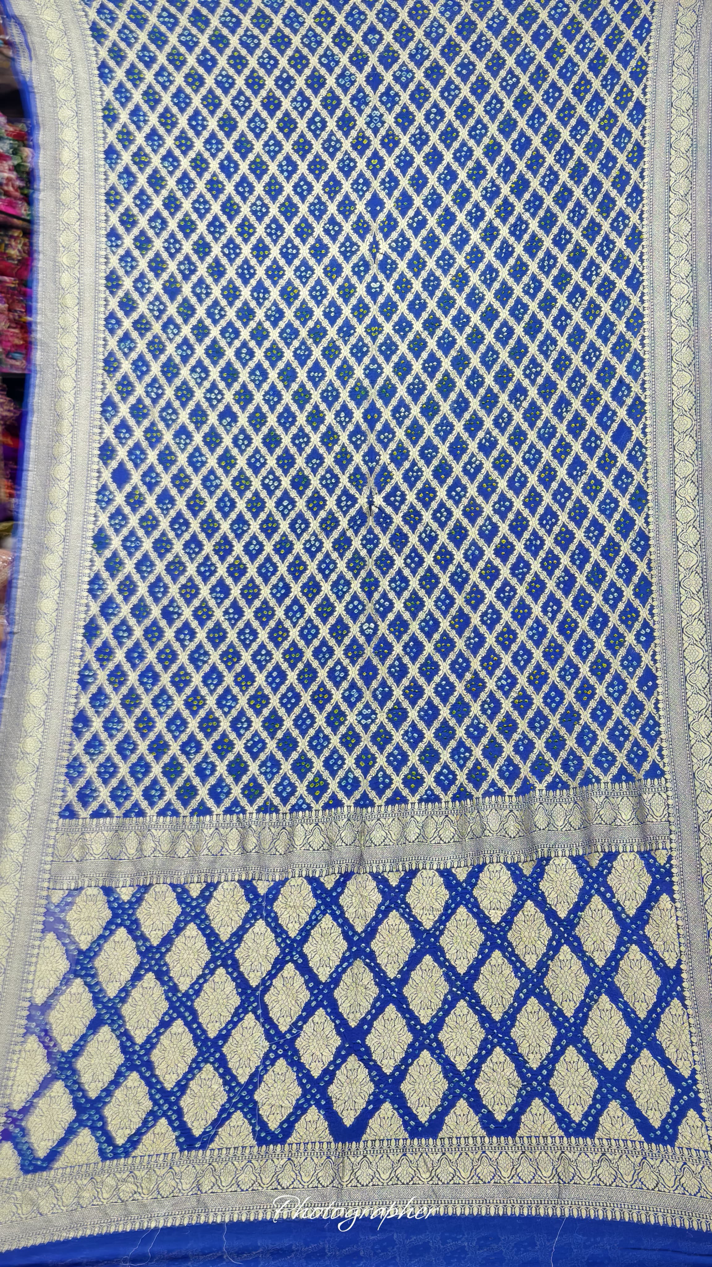 Pure Banarasi Georgette Real Neem Zari Upada Saree