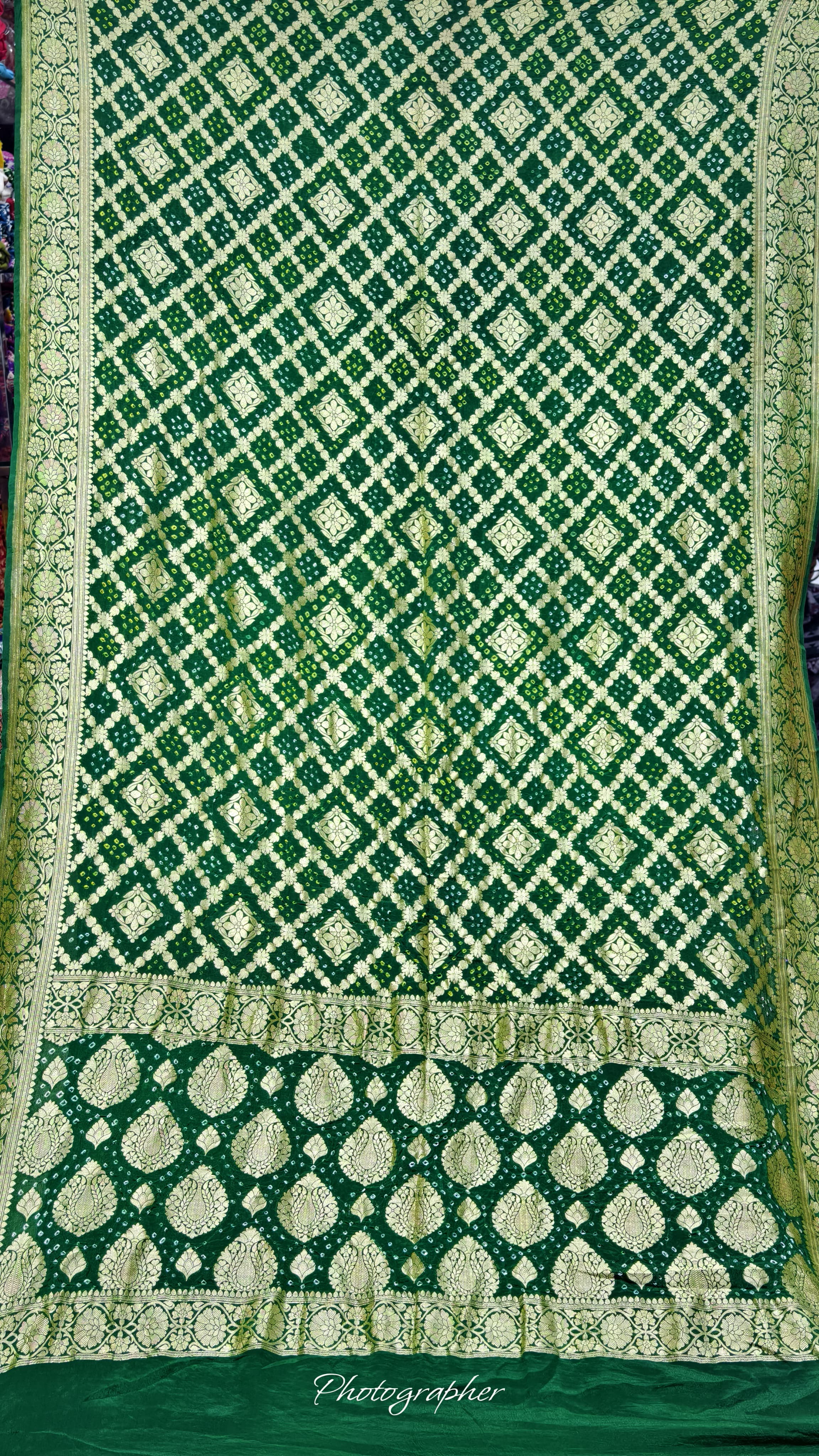 Pure Banarasi Georgette Real Neem Zari Upada Saree
