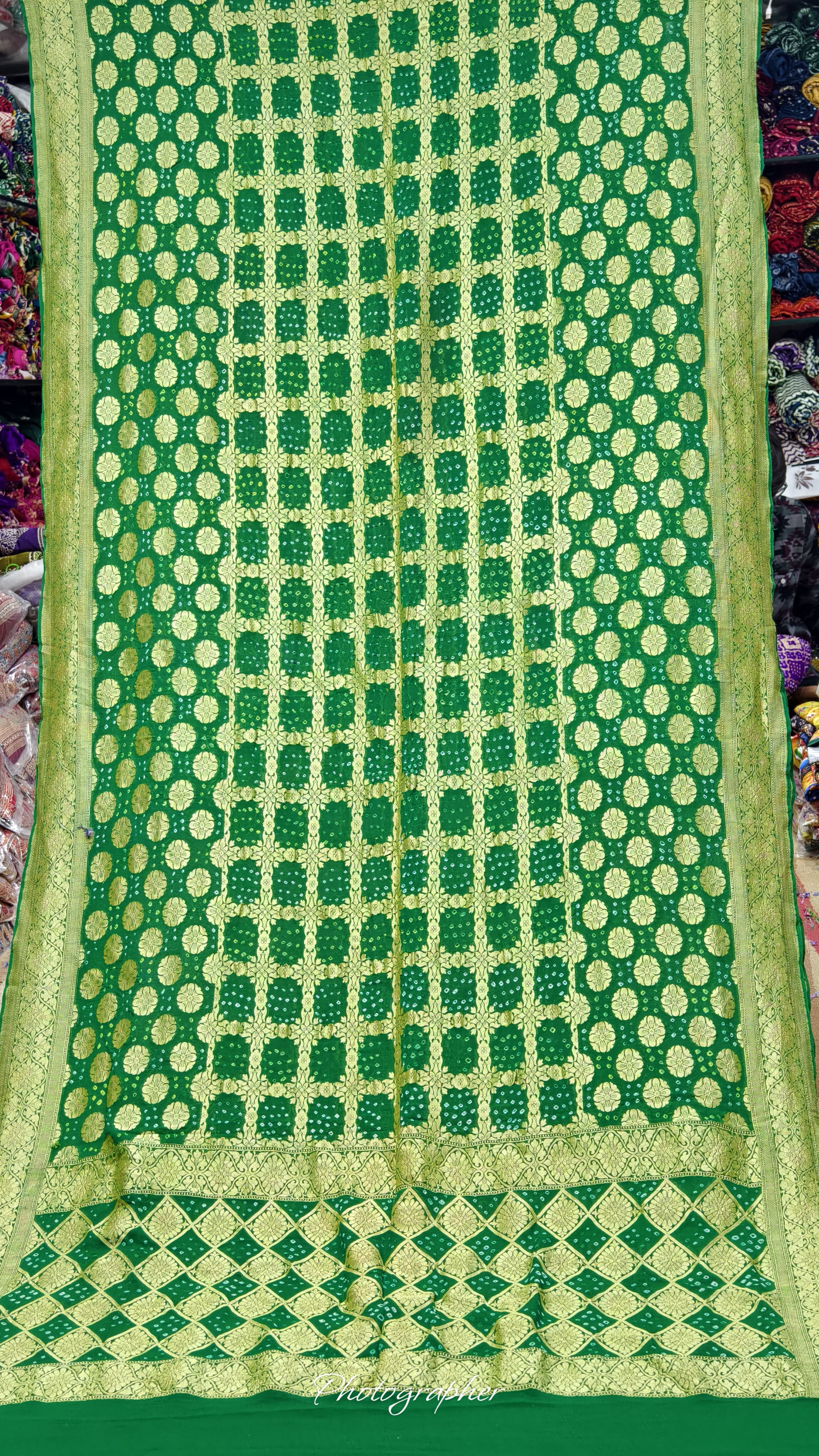 Pure Banarasi Georgette Real Neem Zari Upada Saree