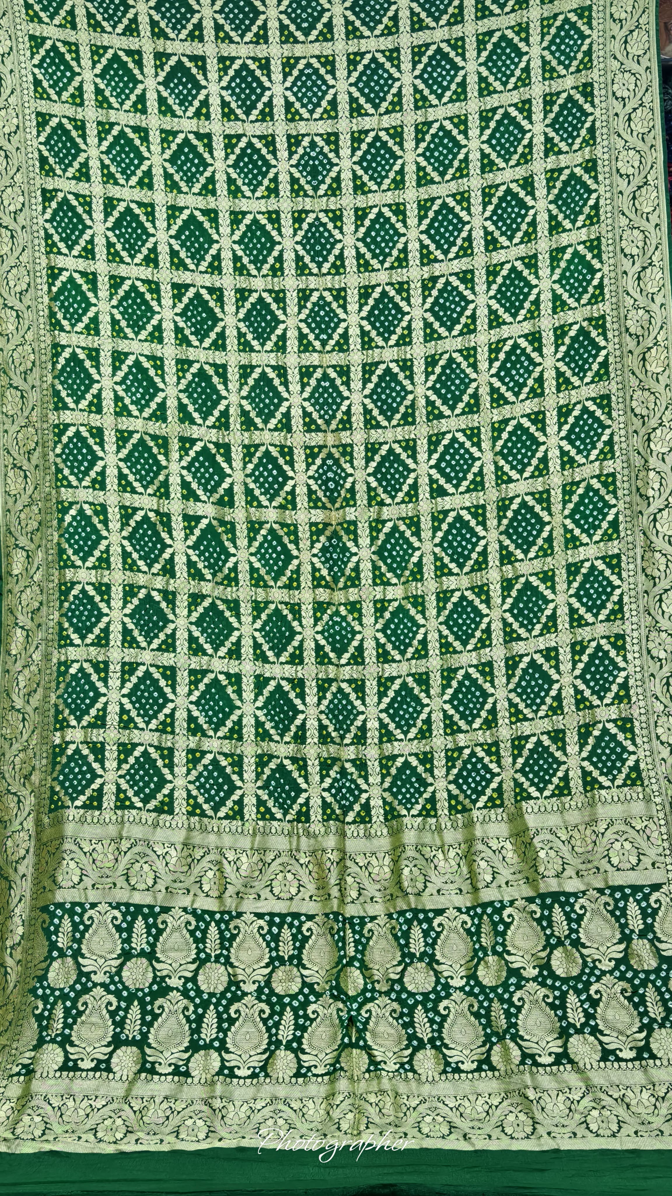 Pure Banarasi Georgette Real Neem Zari Upada Saree