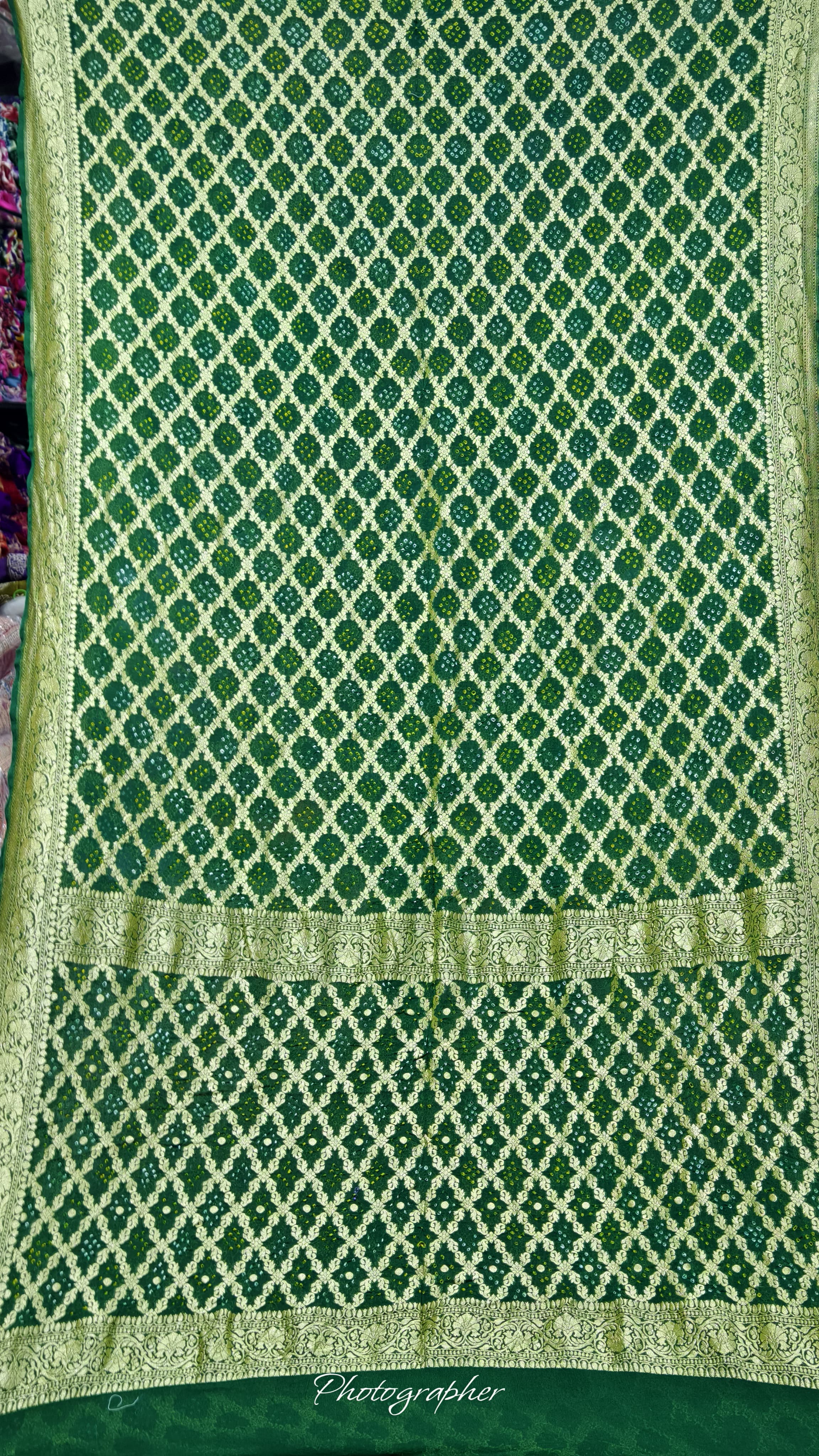 Pure Banarasi Georgette Real Neem Zari Upada Saree