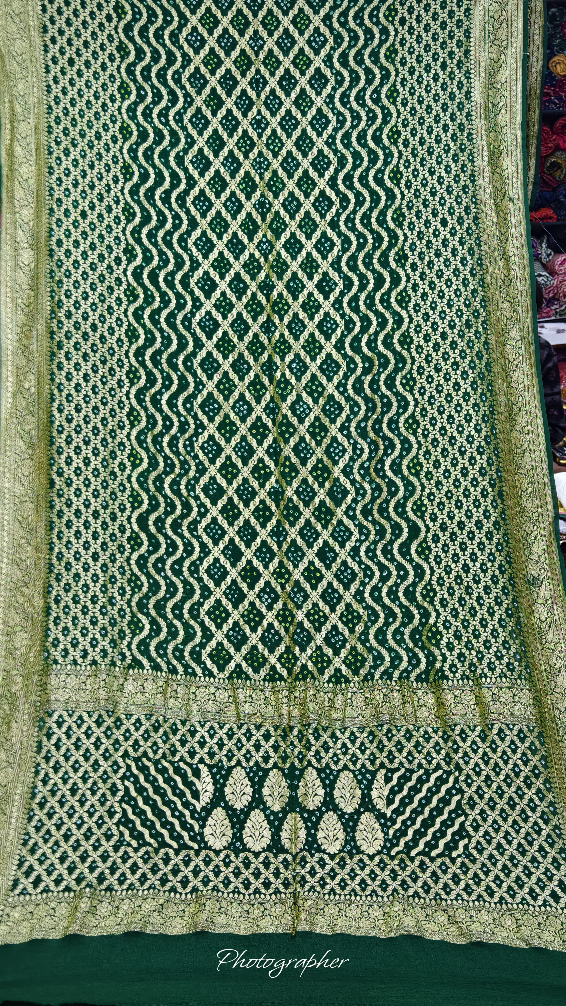 Pure Banarasi Georgette Real Neem Zari Upada Saree