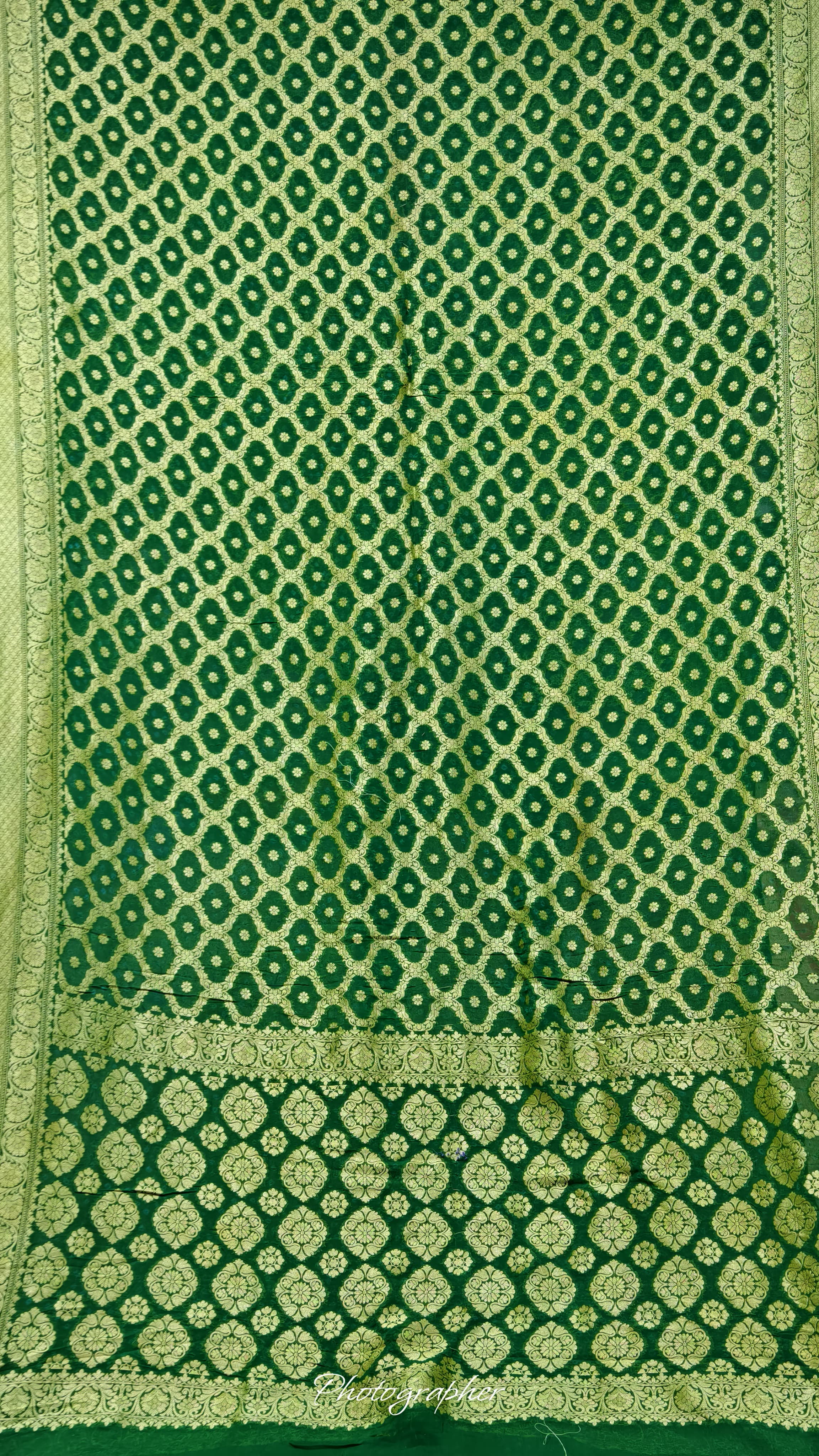 Pure Banarasi Georgette Real Neem Zari Upada Saree