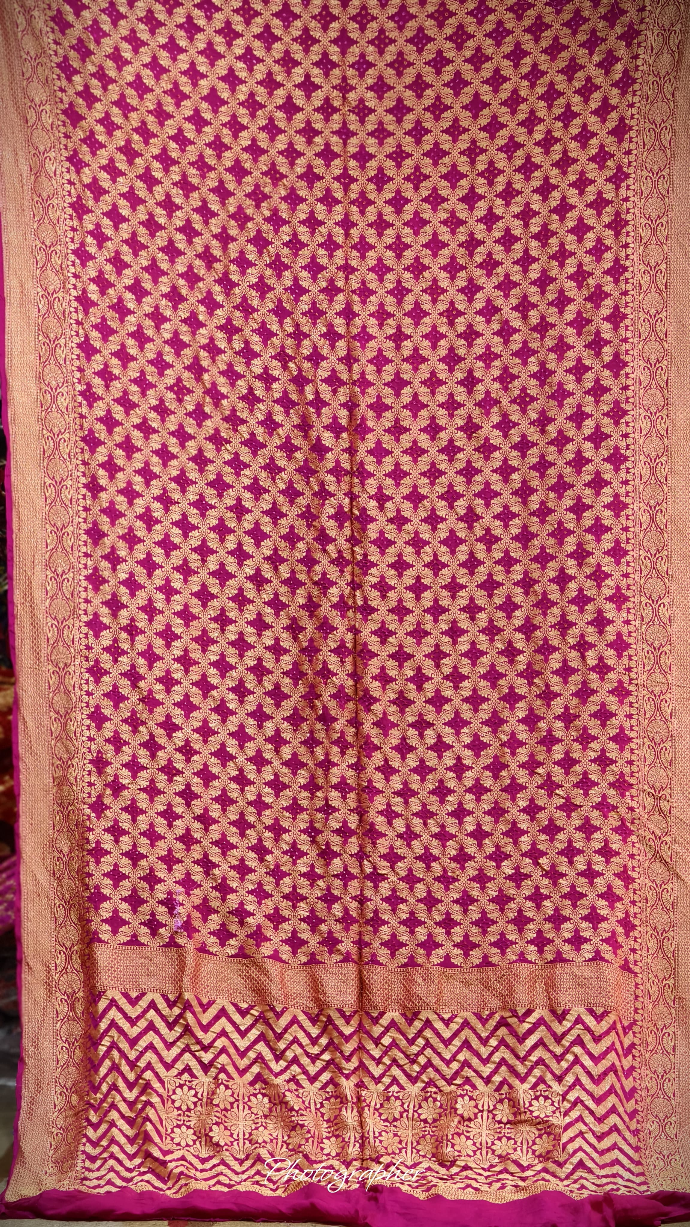 Pure Banarasi Georgette Real Neem Zari Upada Saree
