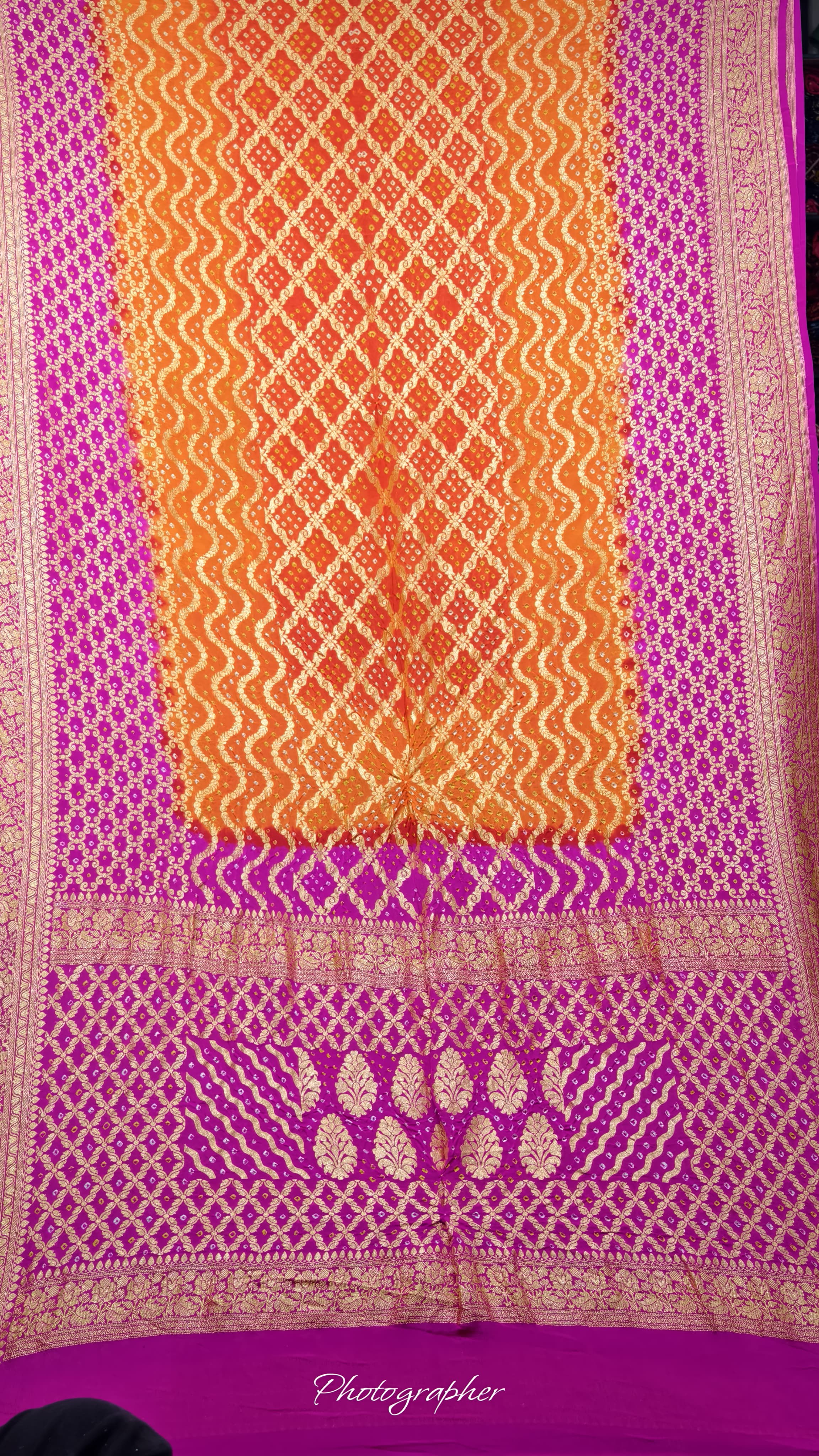 Pure Banarasi Georgette Real Neem Zari Upada Saree