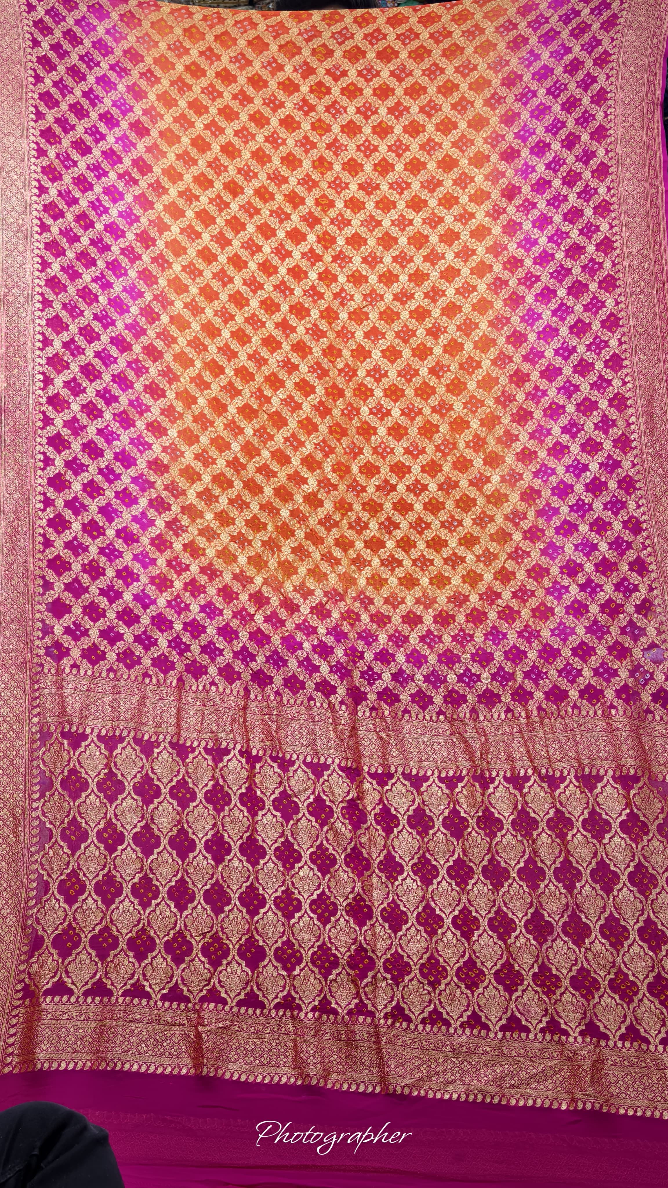 Pure Banarasi Georgette Real Neem Zari Upada Saree