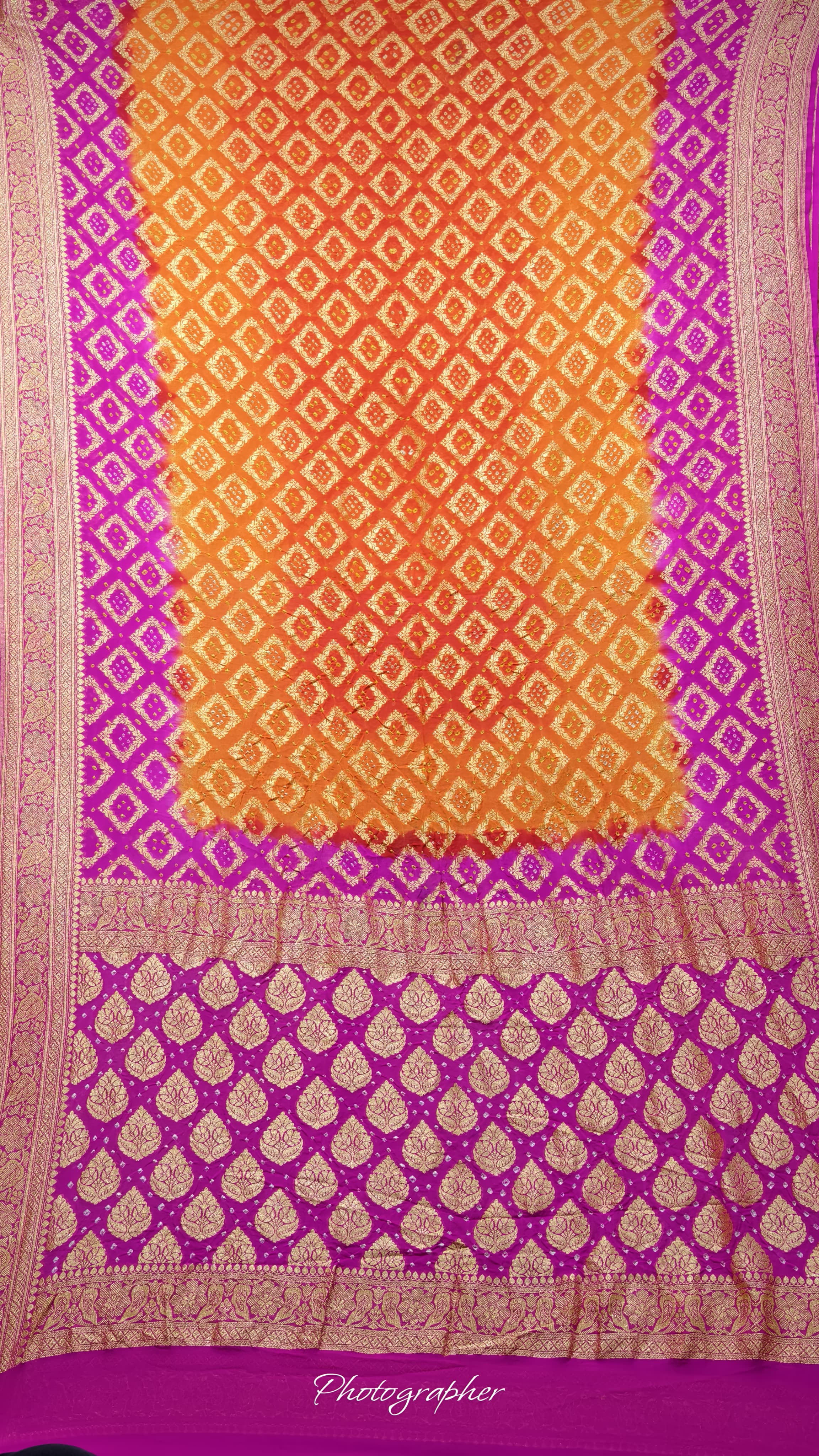 Pure Banarasi Georgette Real Neem Zari Upada Saree