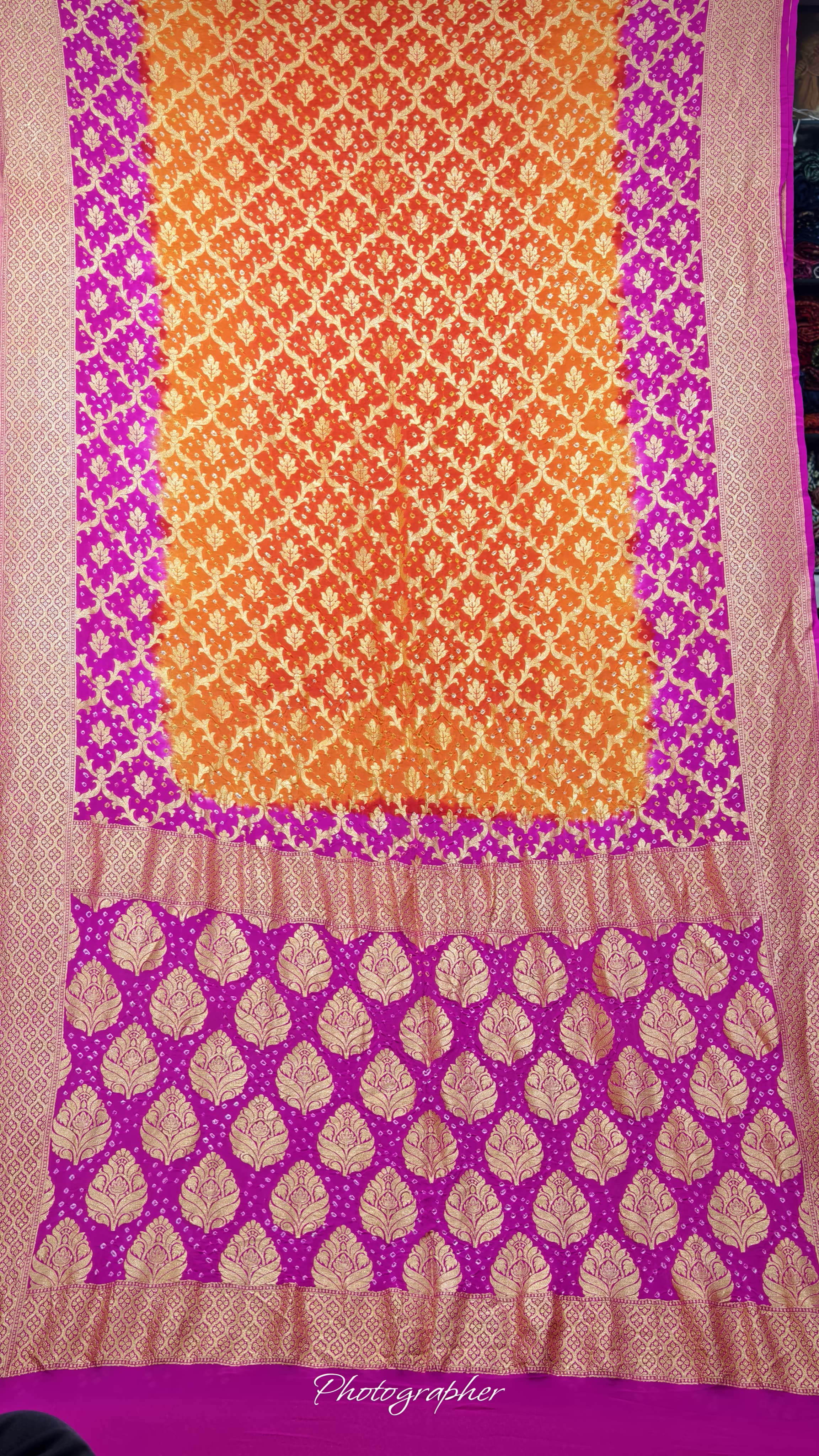 Pure Banarasi Georgette Real Neem Zari Upada Saree