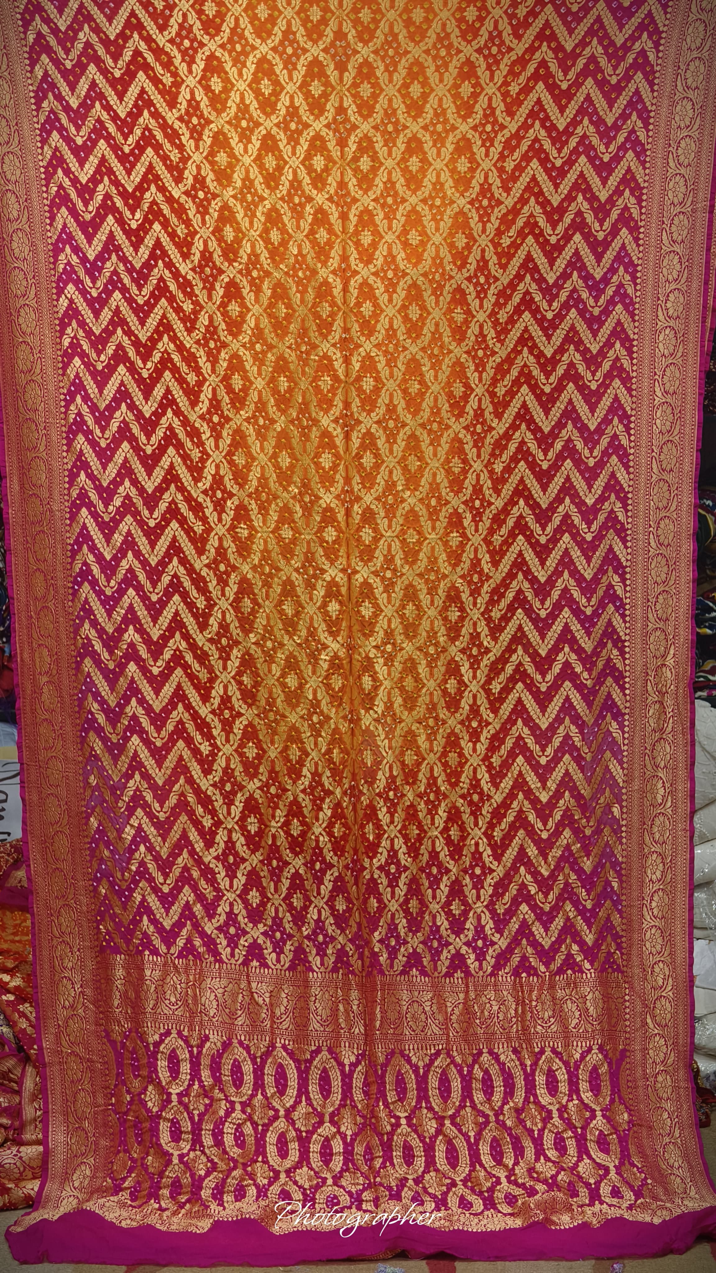 Pure Banarasi Georgette Real Neem Zari Upada Saree