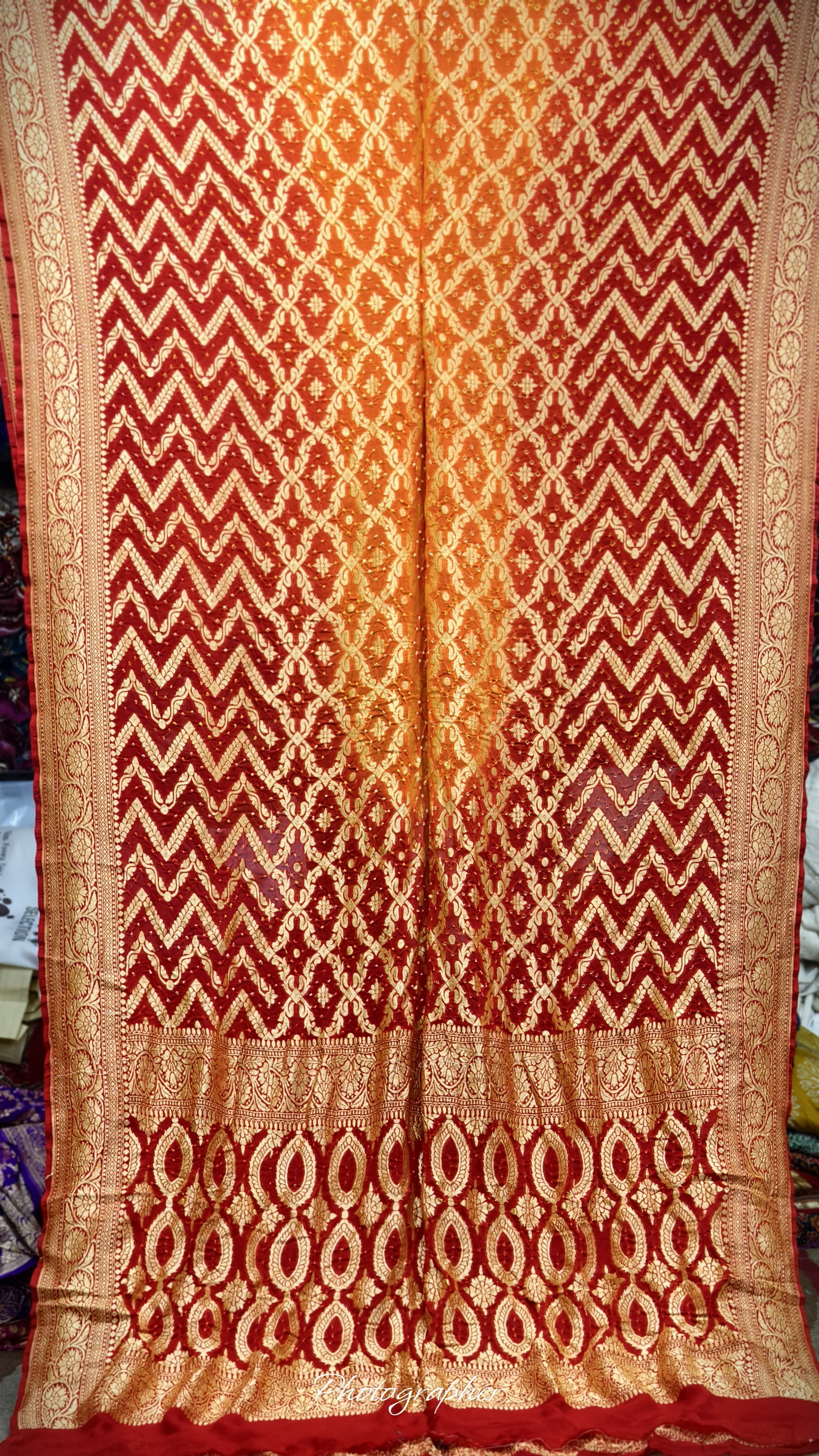 Pure Banarasi Georgette Real Neem Zari Upada Saree