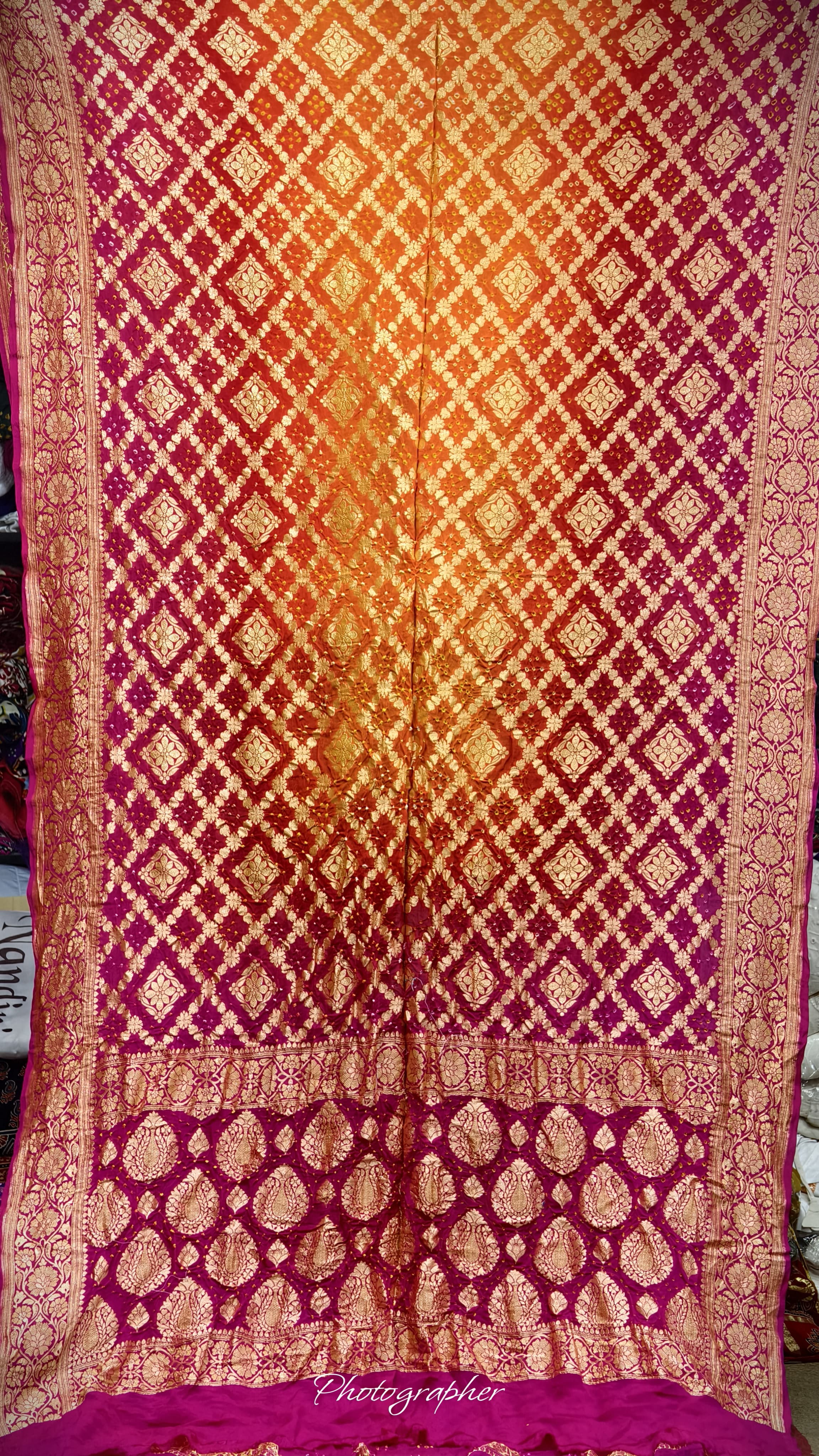 Pure Banarasi Georgette Real Neem Zari Upada Saree