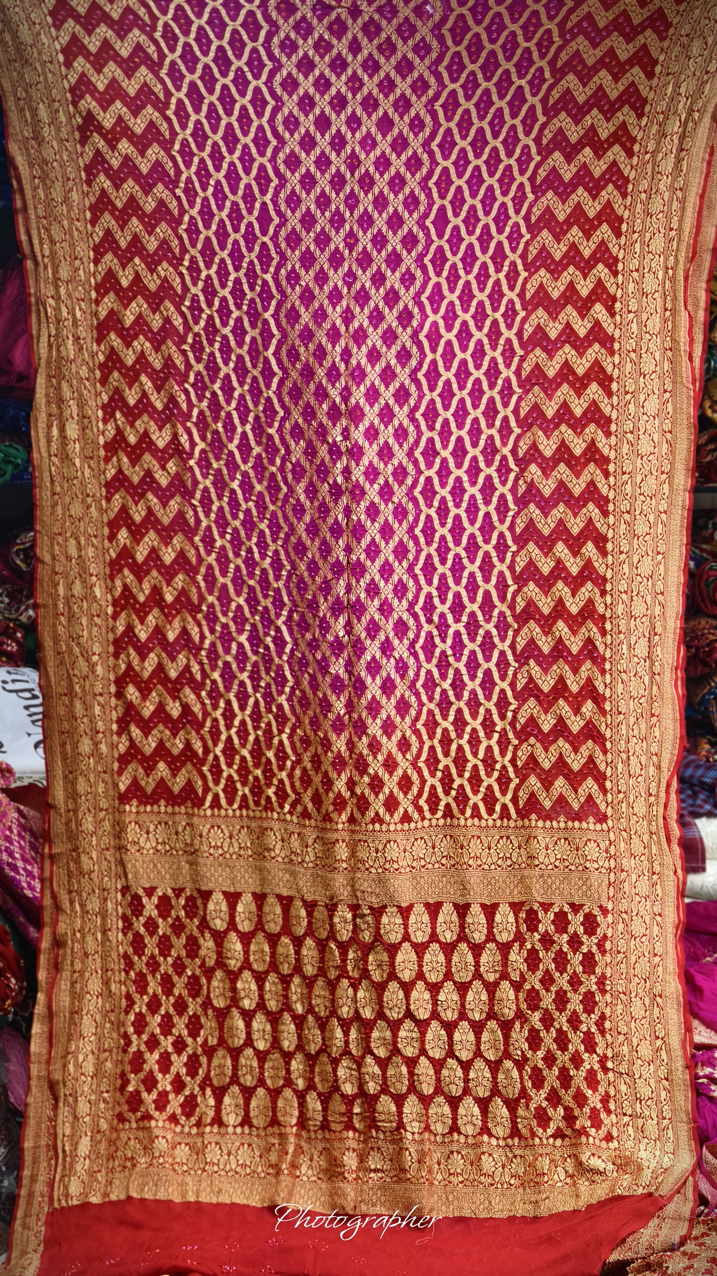 Pure Banarasi Georgette Real Neem Zari Upada Saree