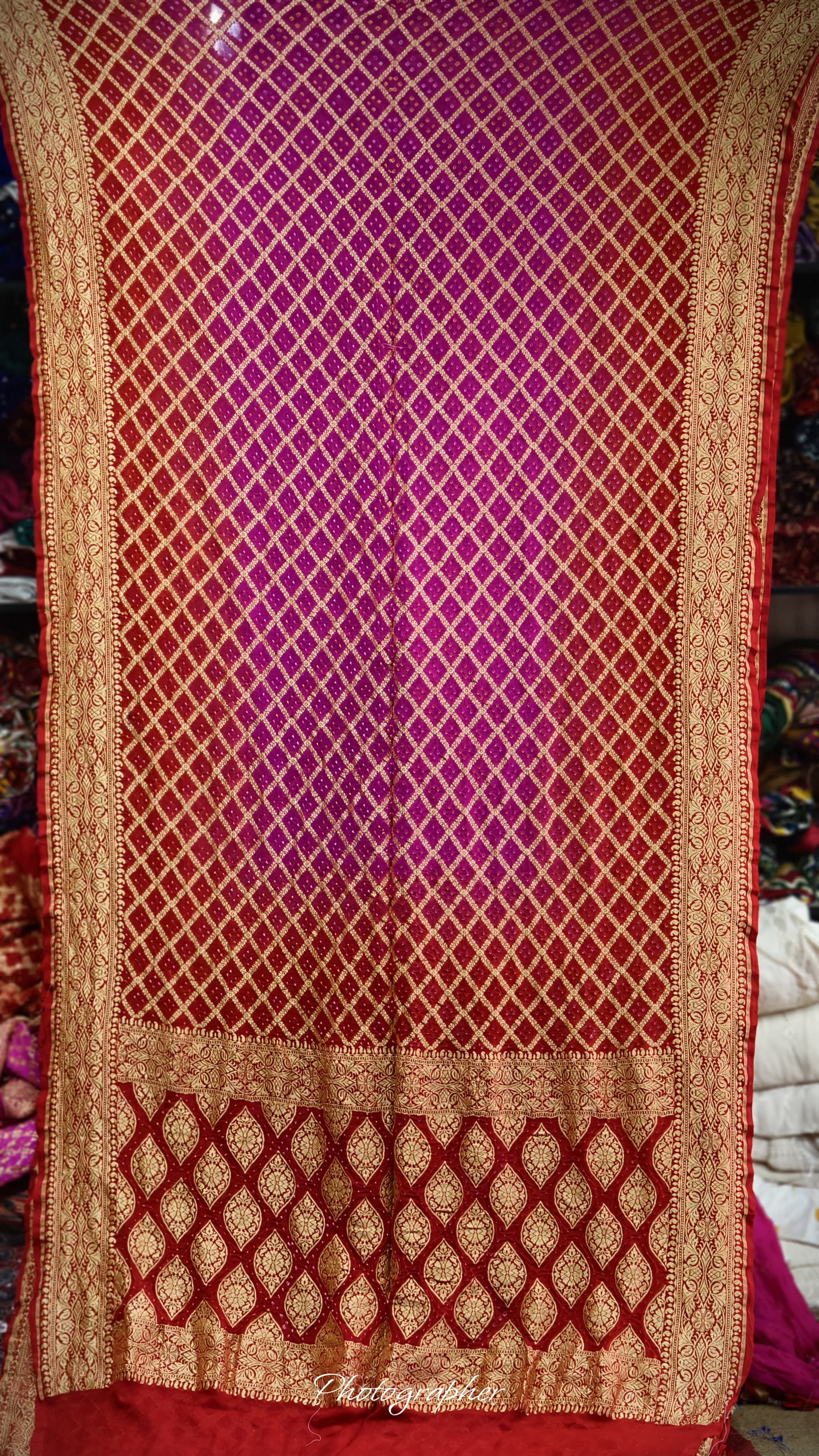 Pure Banarasi Georgette Real Neem Zari Upada Saree