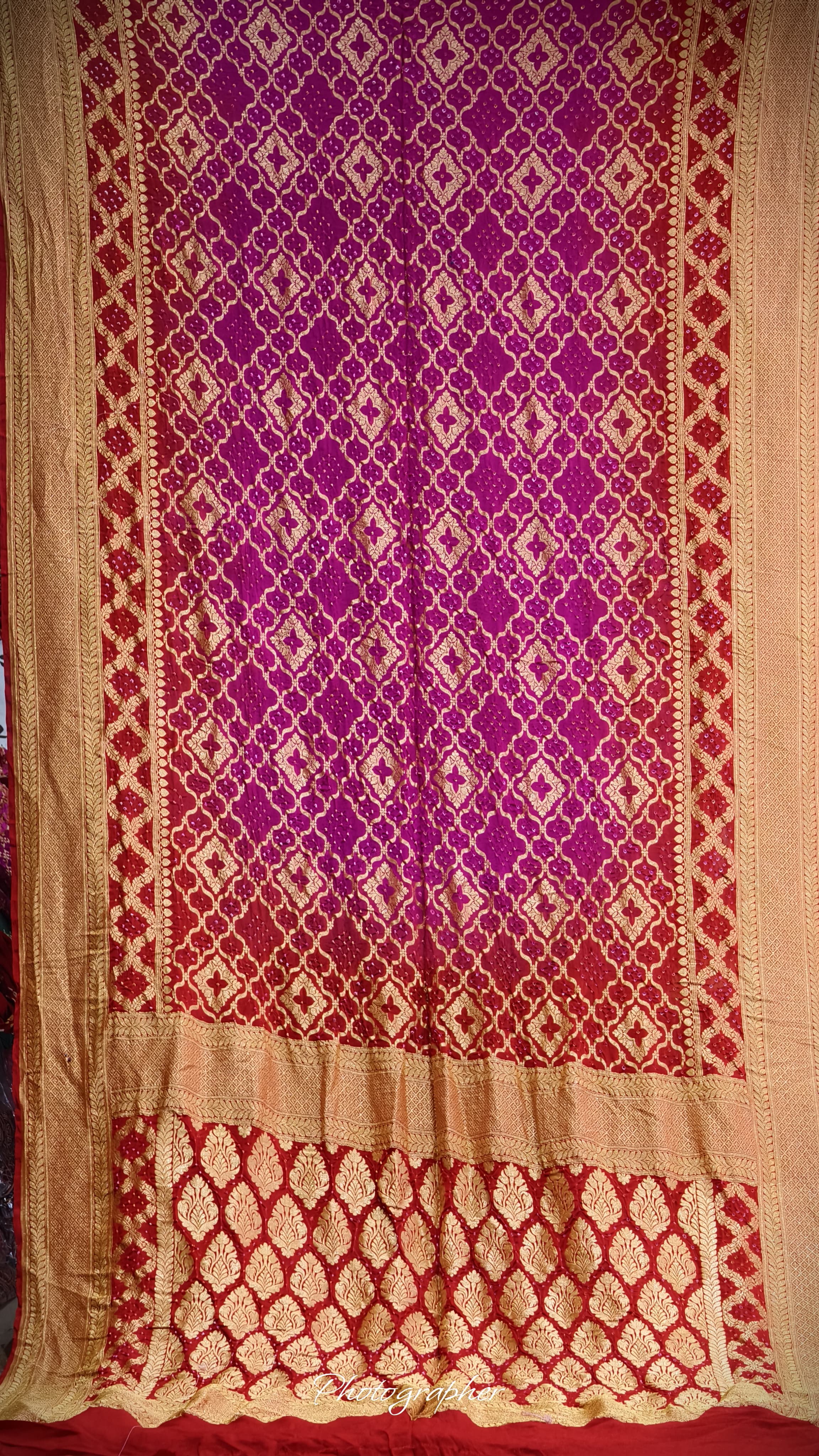 Pure Banarasi Georgette Real Neem Zari Upada Saree