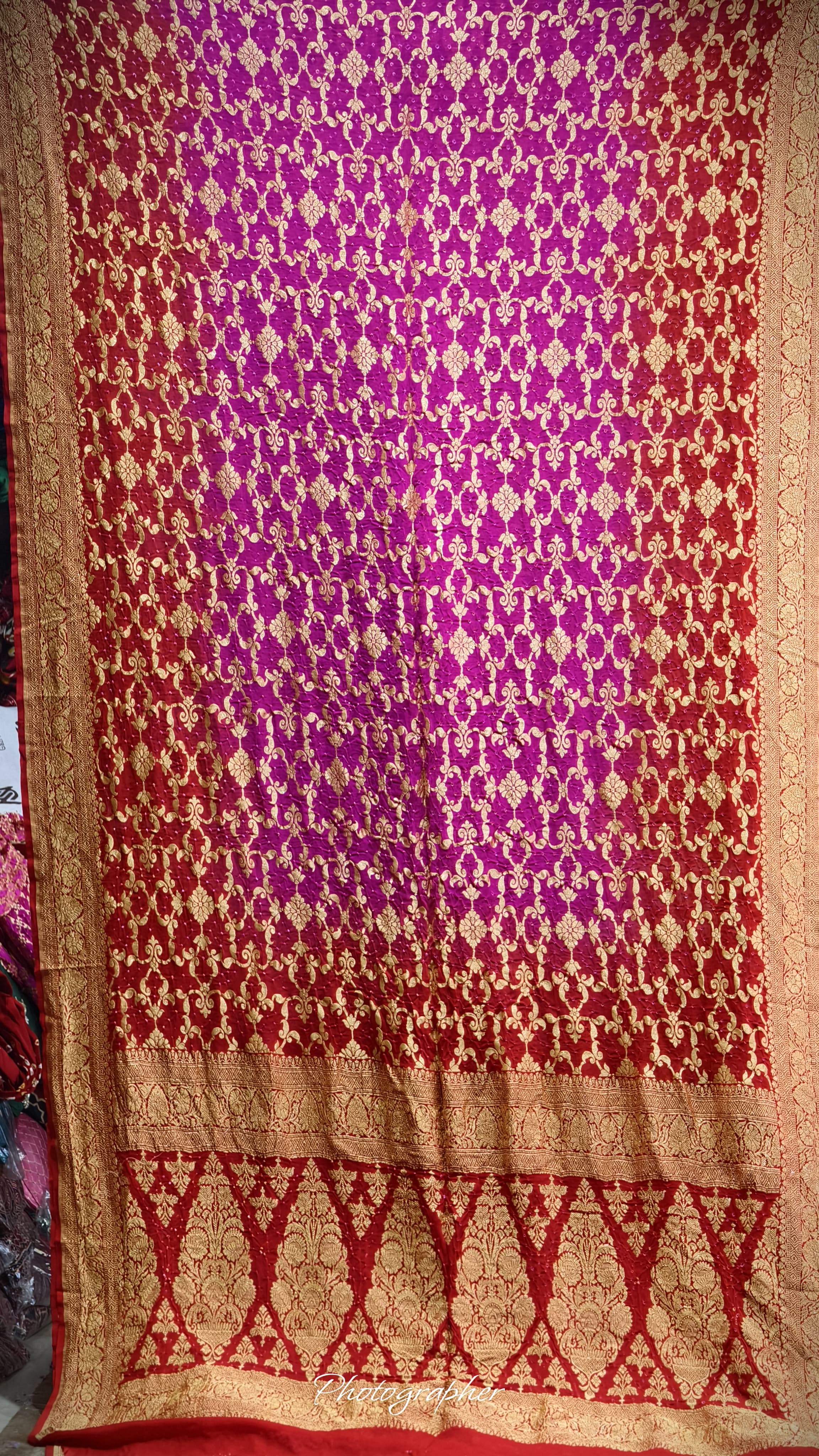 Pure Banarasi Georgette Real Neem Zari Upada Saree