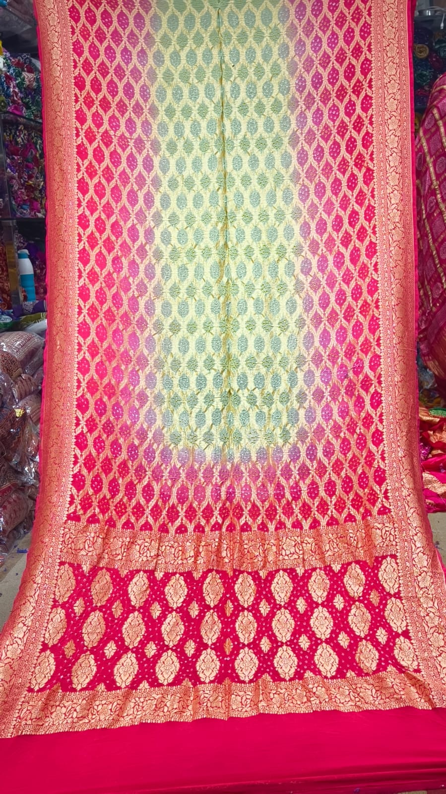 Pure Banarasi Georgette Real Neem Zari Upada Saree