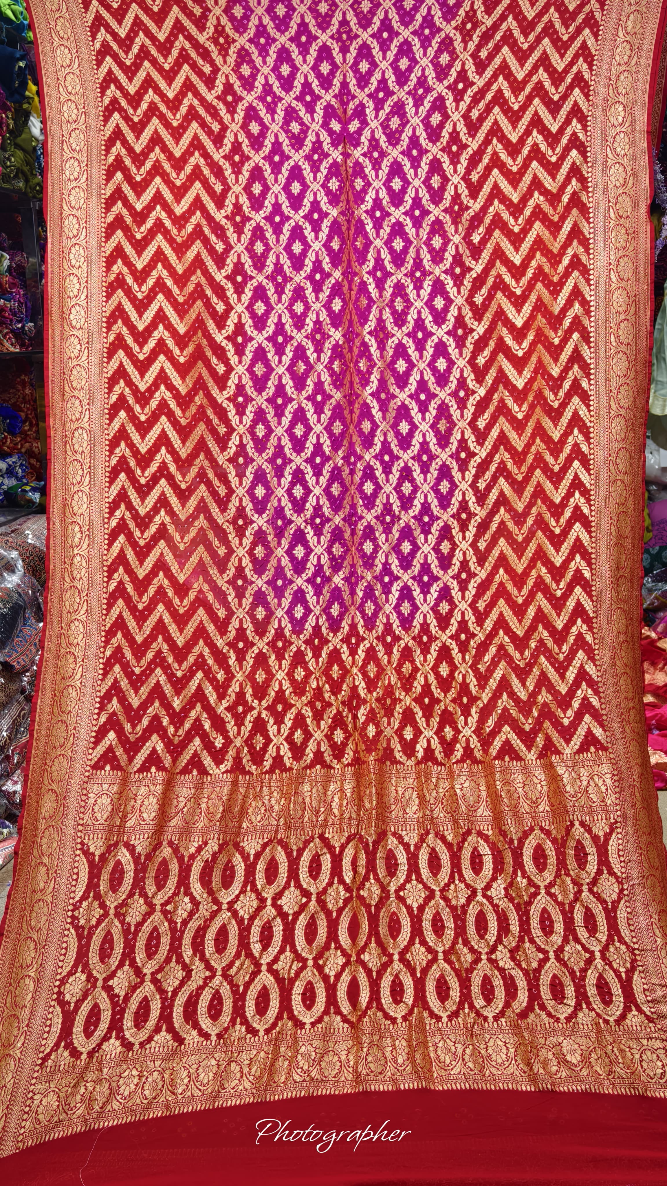 Pure Banarasi Georgette Real Neem Zari Upada Saree