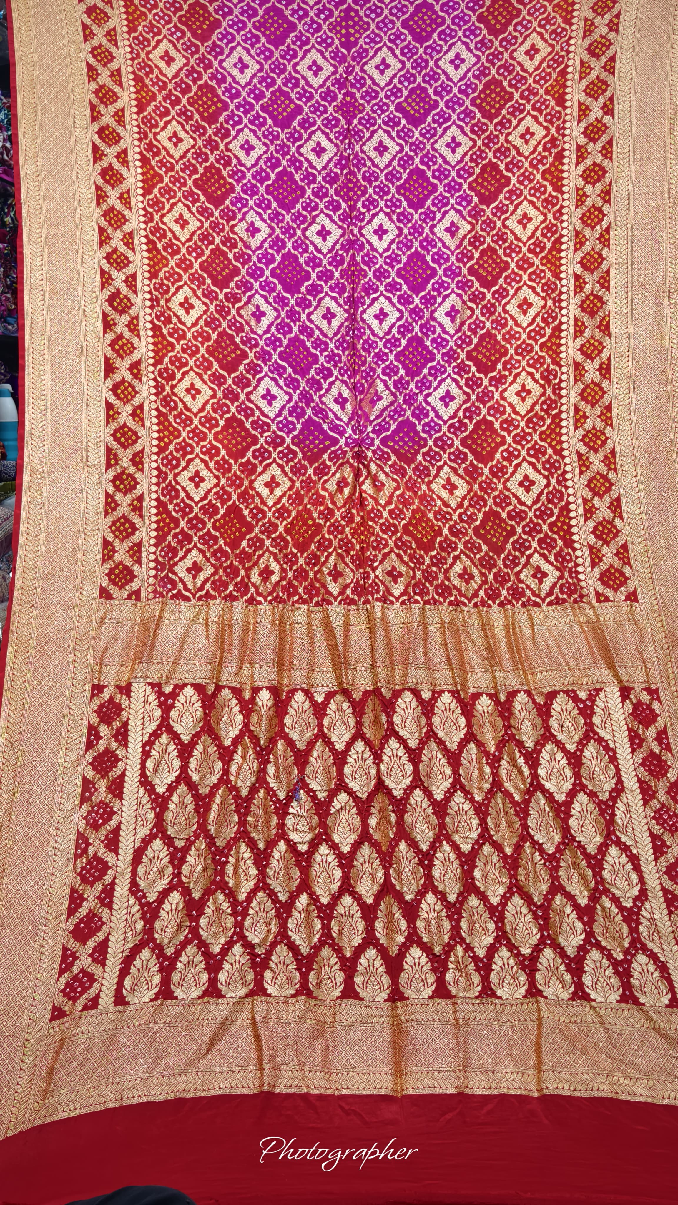 Pure Banarasi Georgette Real Neem Zari Upada Saree