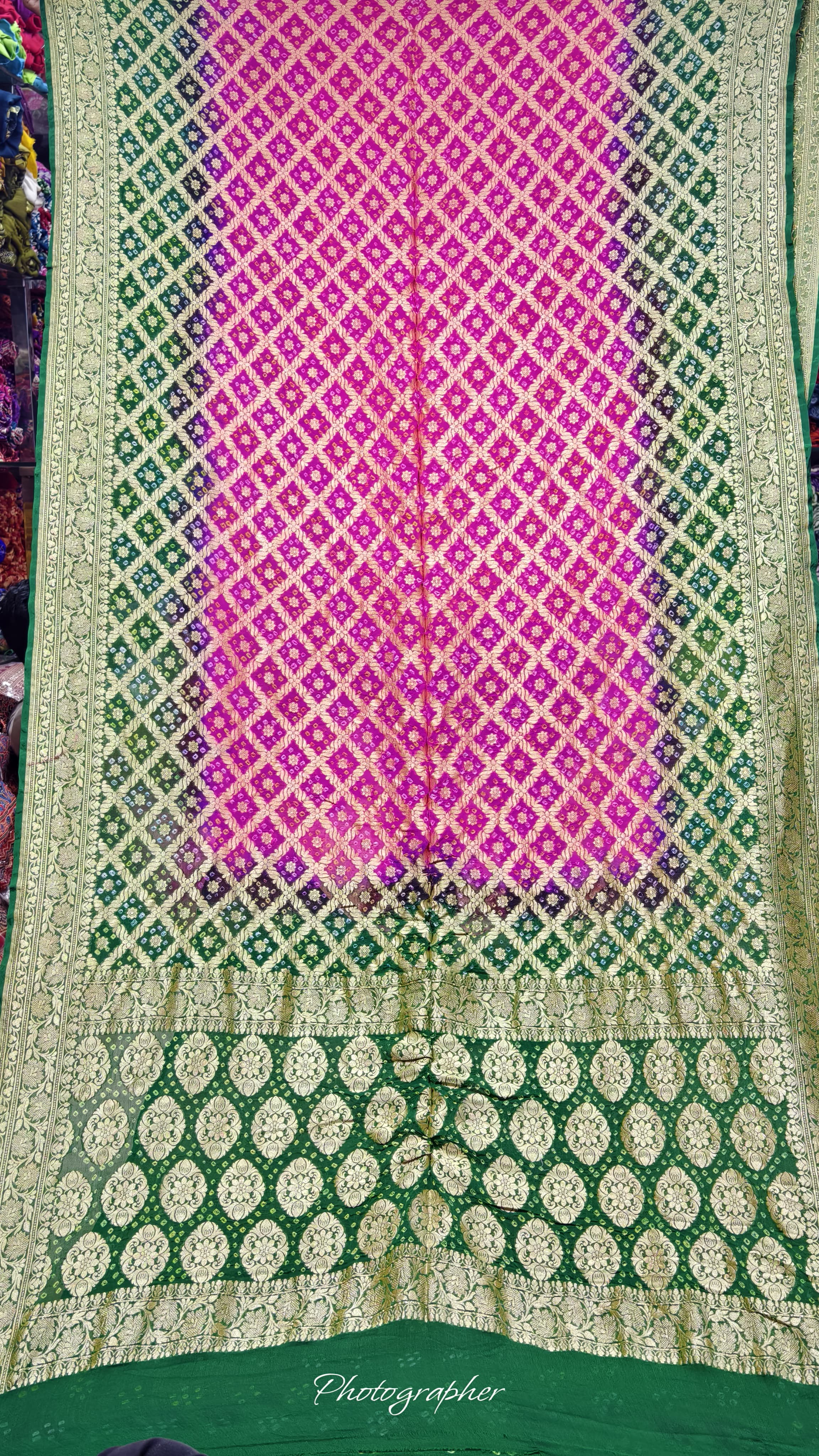Pure Banarasi Georgette Real Neem Zari Upada Saree