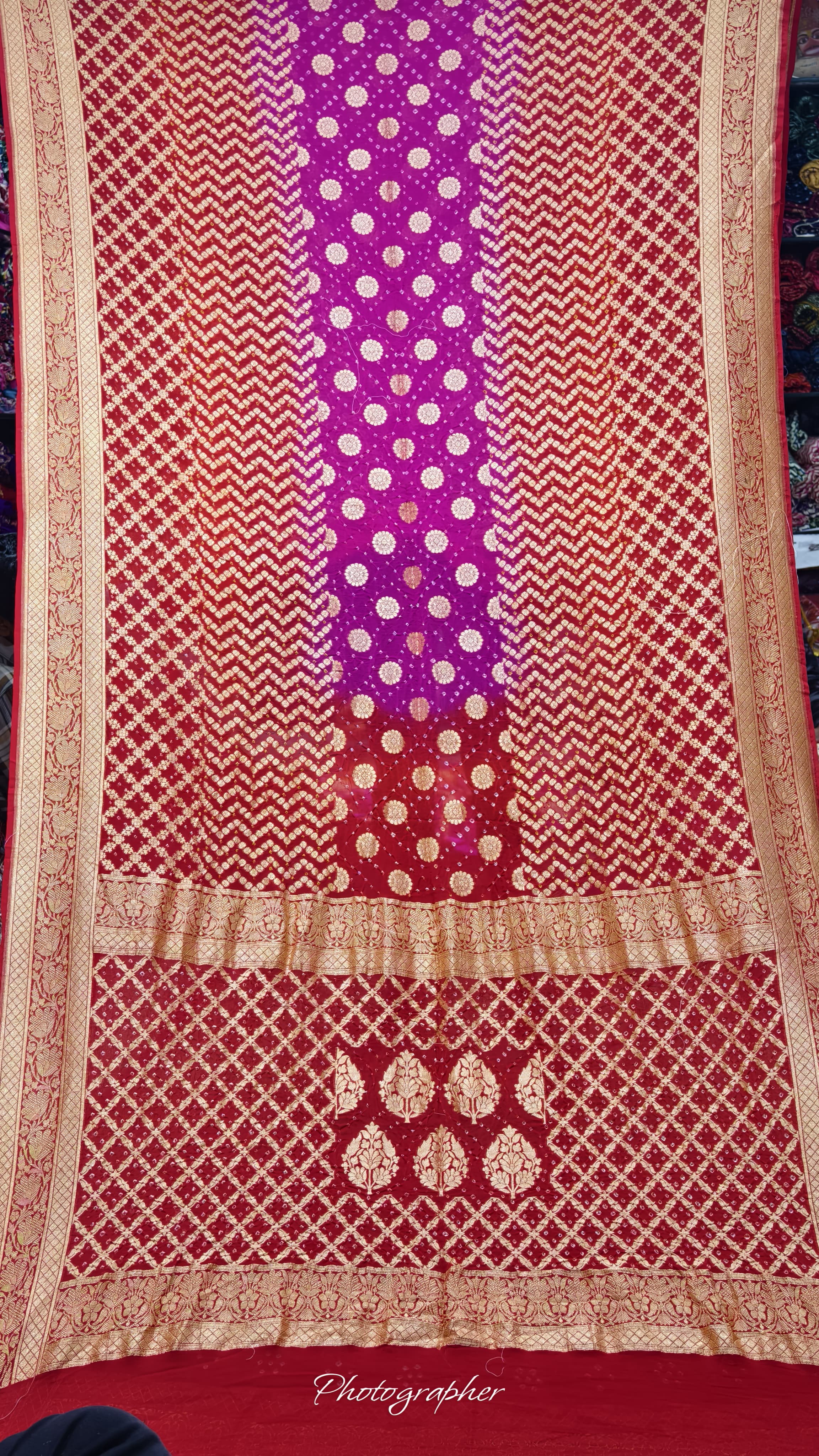 Pure Banarasi Georgette Real Neem Zari Upada Saree