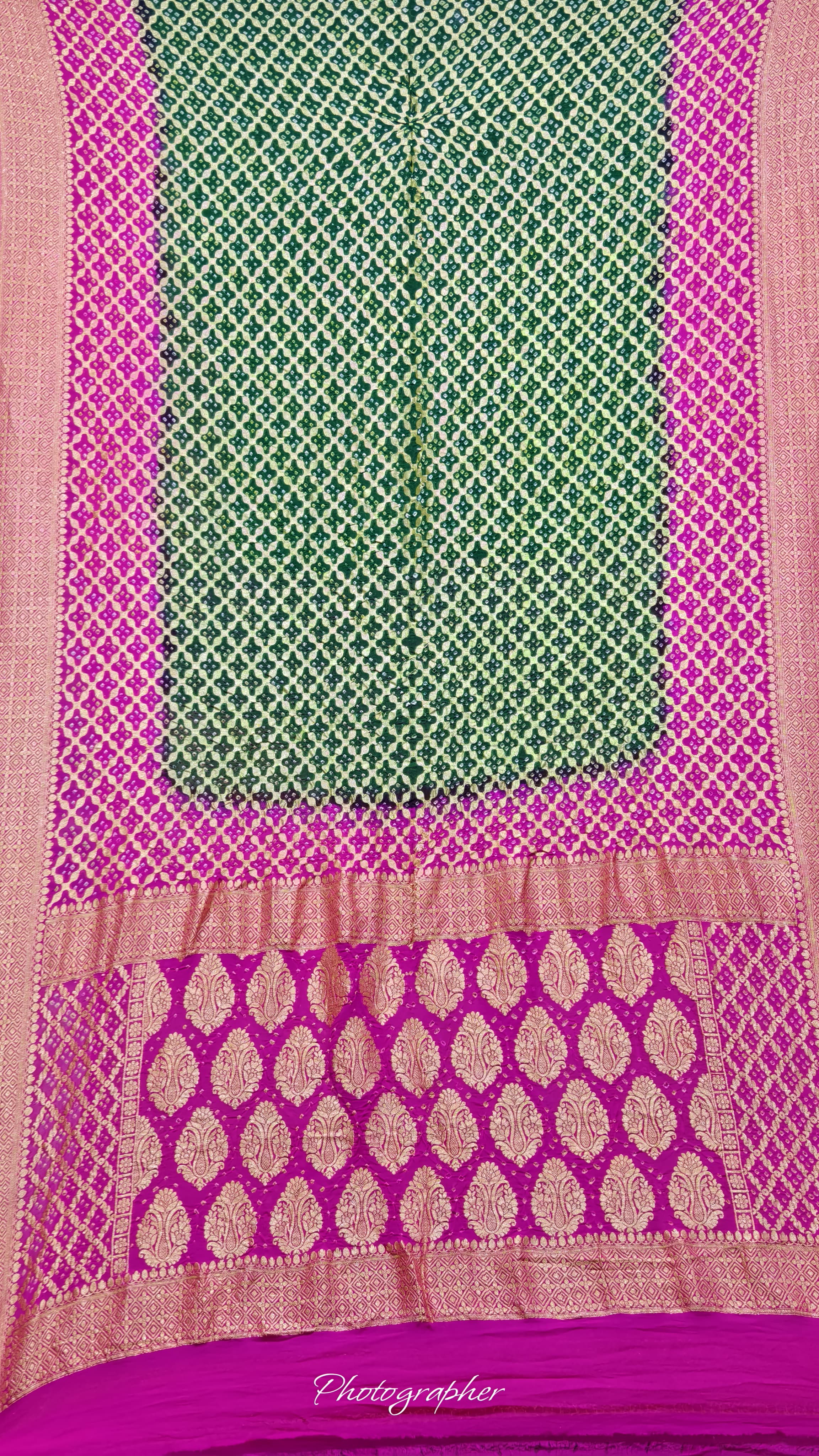 Pure Banarasi Georgette Real Neem Zari Upada Saree