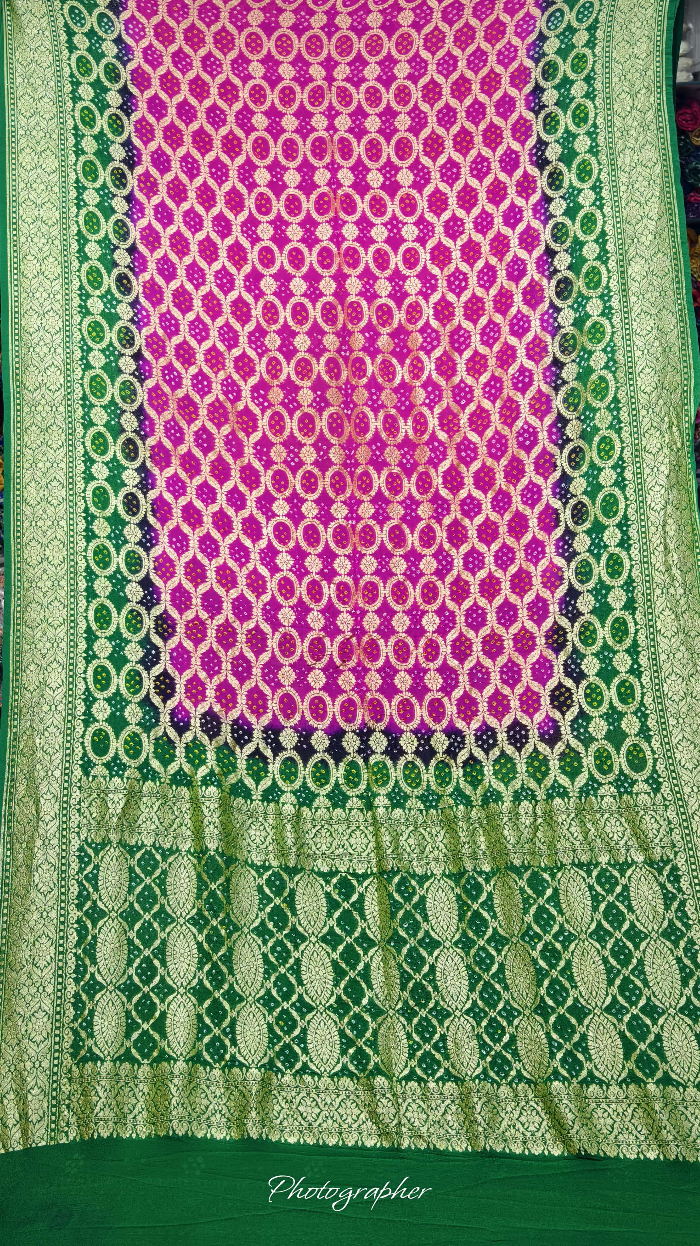 Pure Banarasi Georgette Real Neem Zari Upada Saree