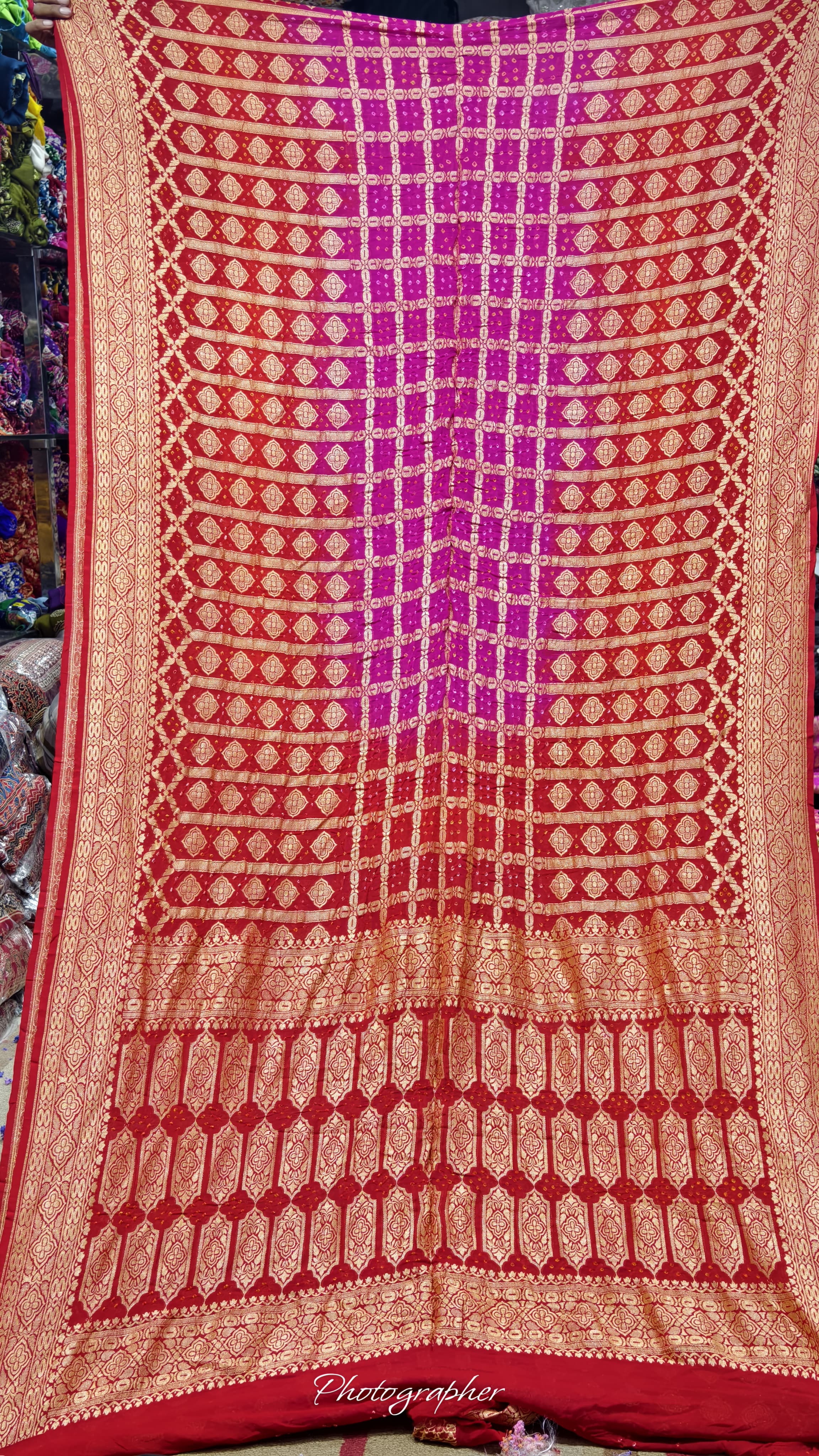 Pure Banarasi Georgette Real Neem Zari Upada Saree