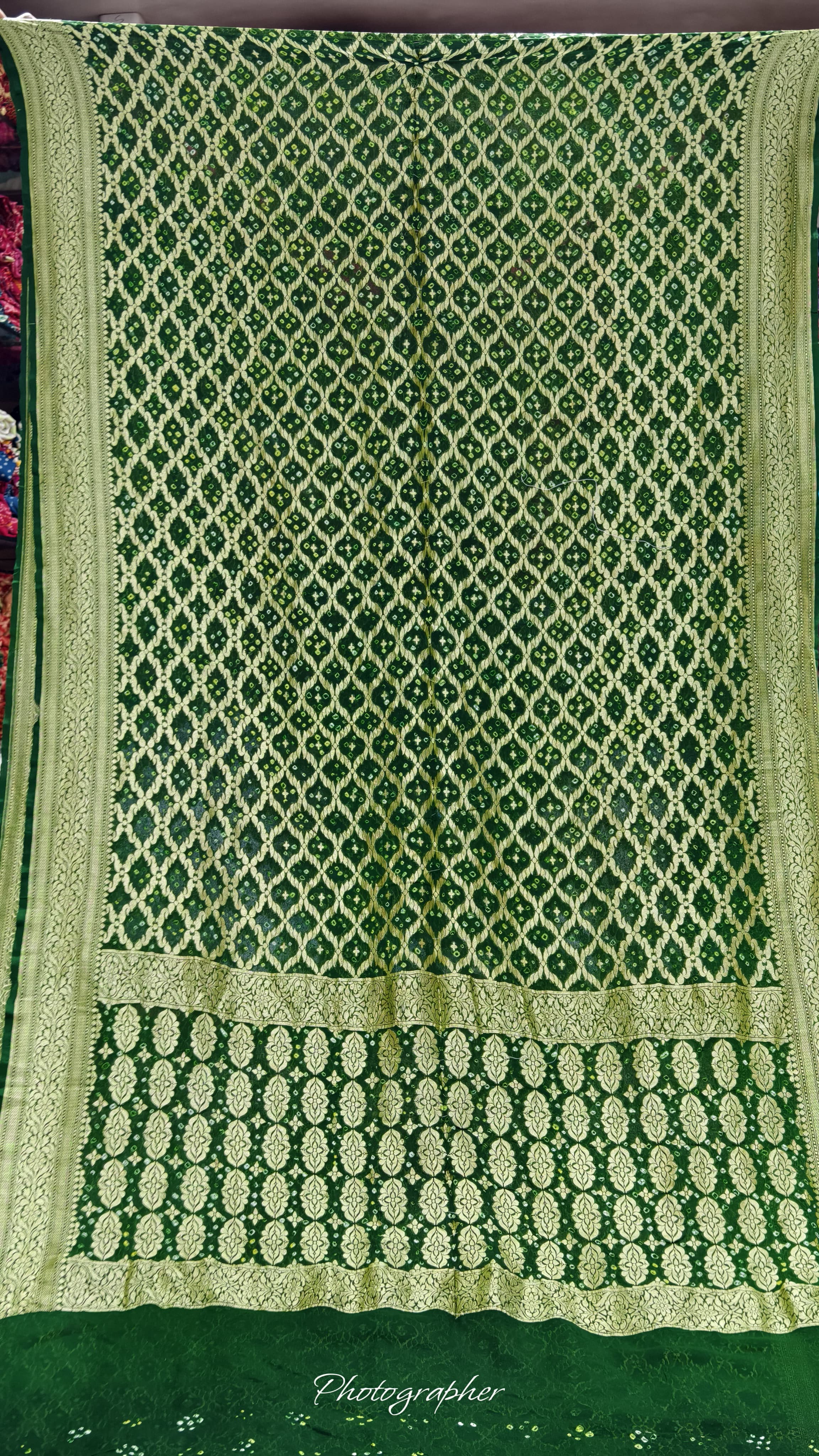 Pure Banarasi Georgette Real Neem Zari Upada Saree