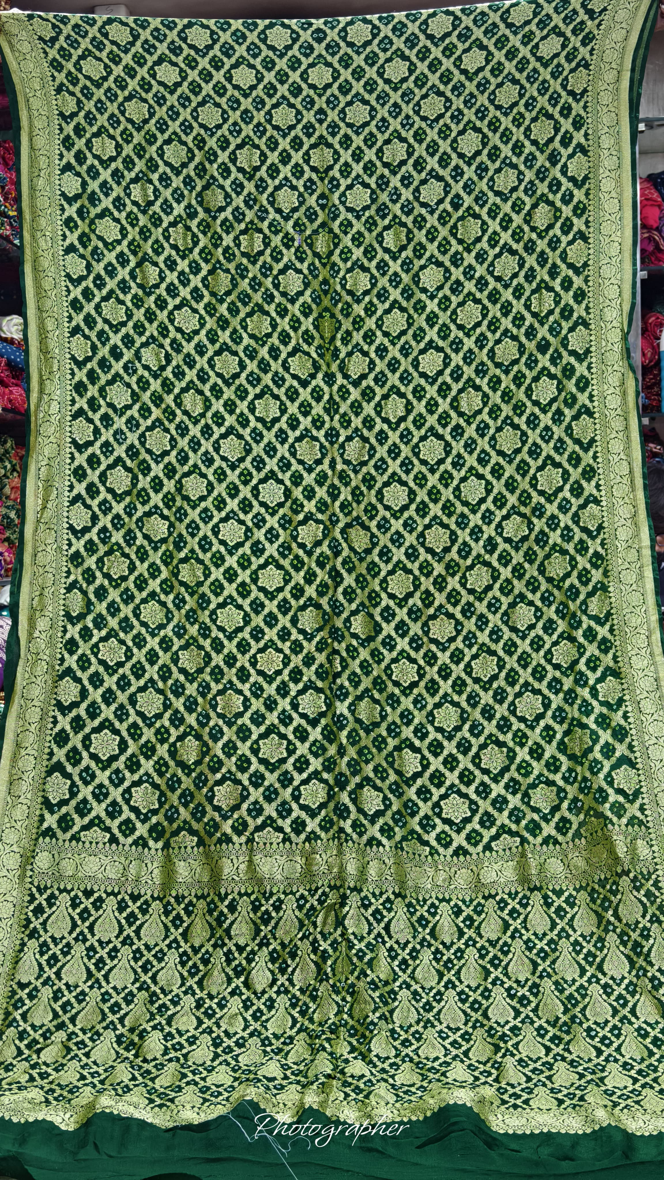 Pure Banarasi Georgette Real Neem Zari Upada Saree