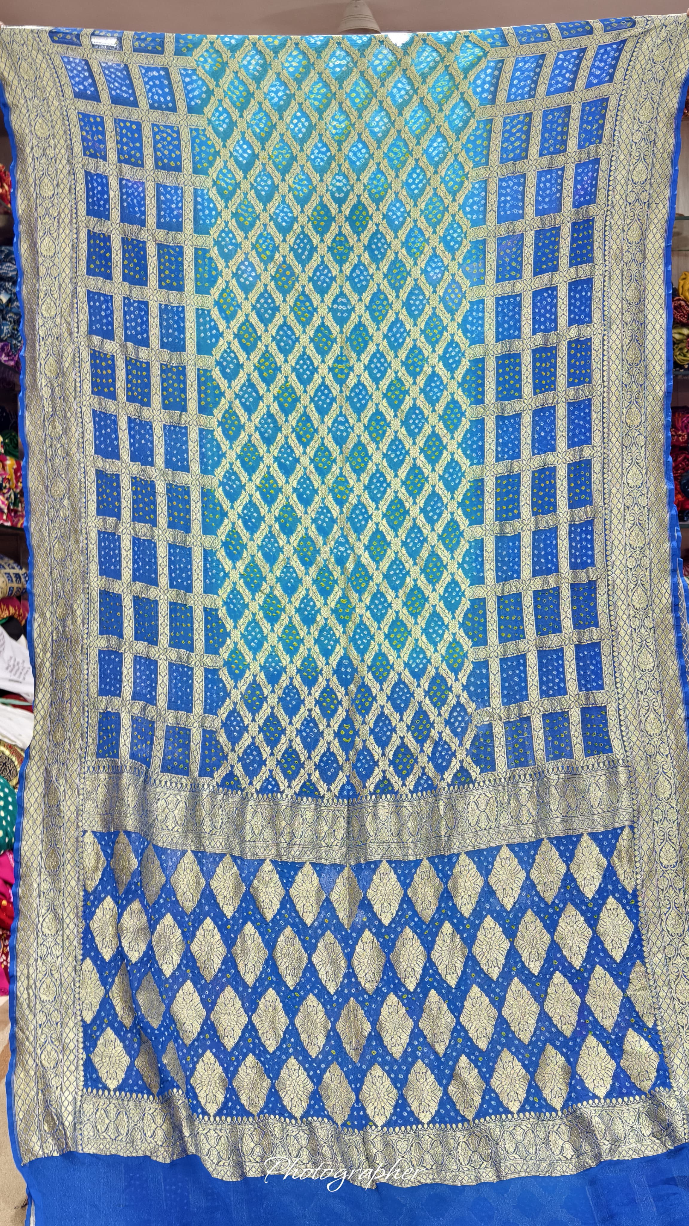 Pure Banarasi Georgette Real Neem Zari Upada Saree