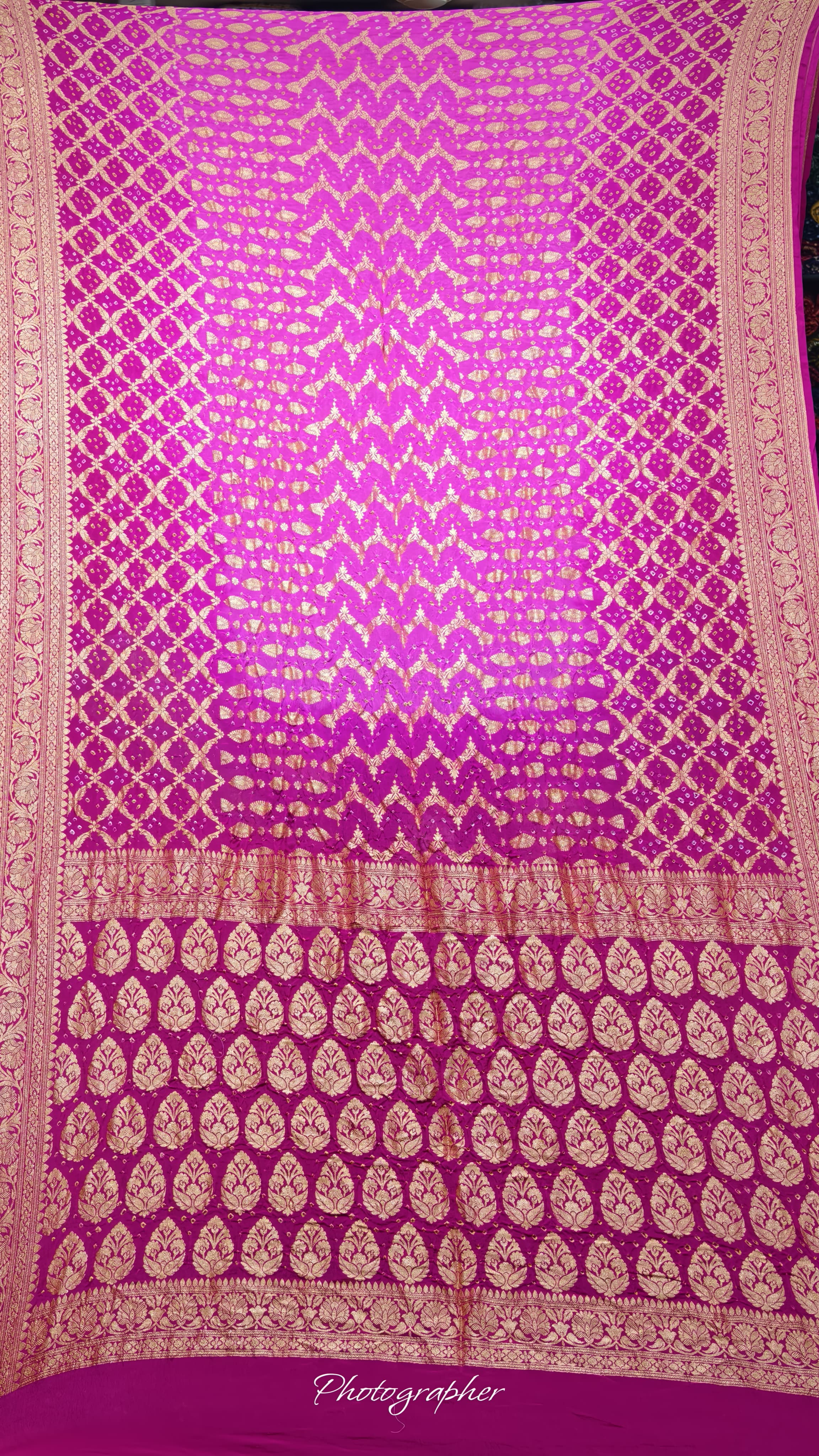 Pure Banarasi Georgette Real Neem Zari Upada Saree