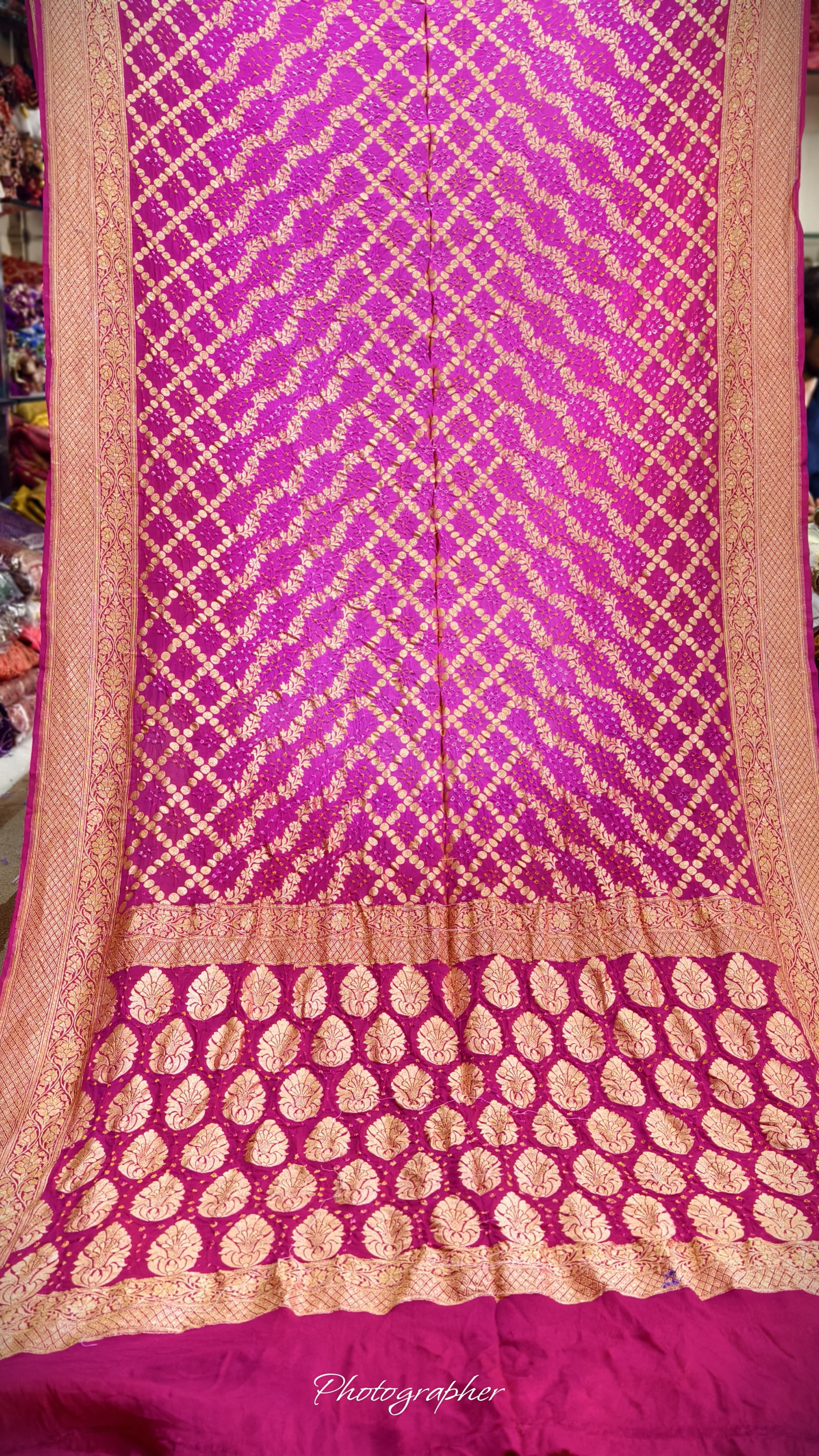 Pure Banarasi Georgette Real Neem Zari Upada Saree