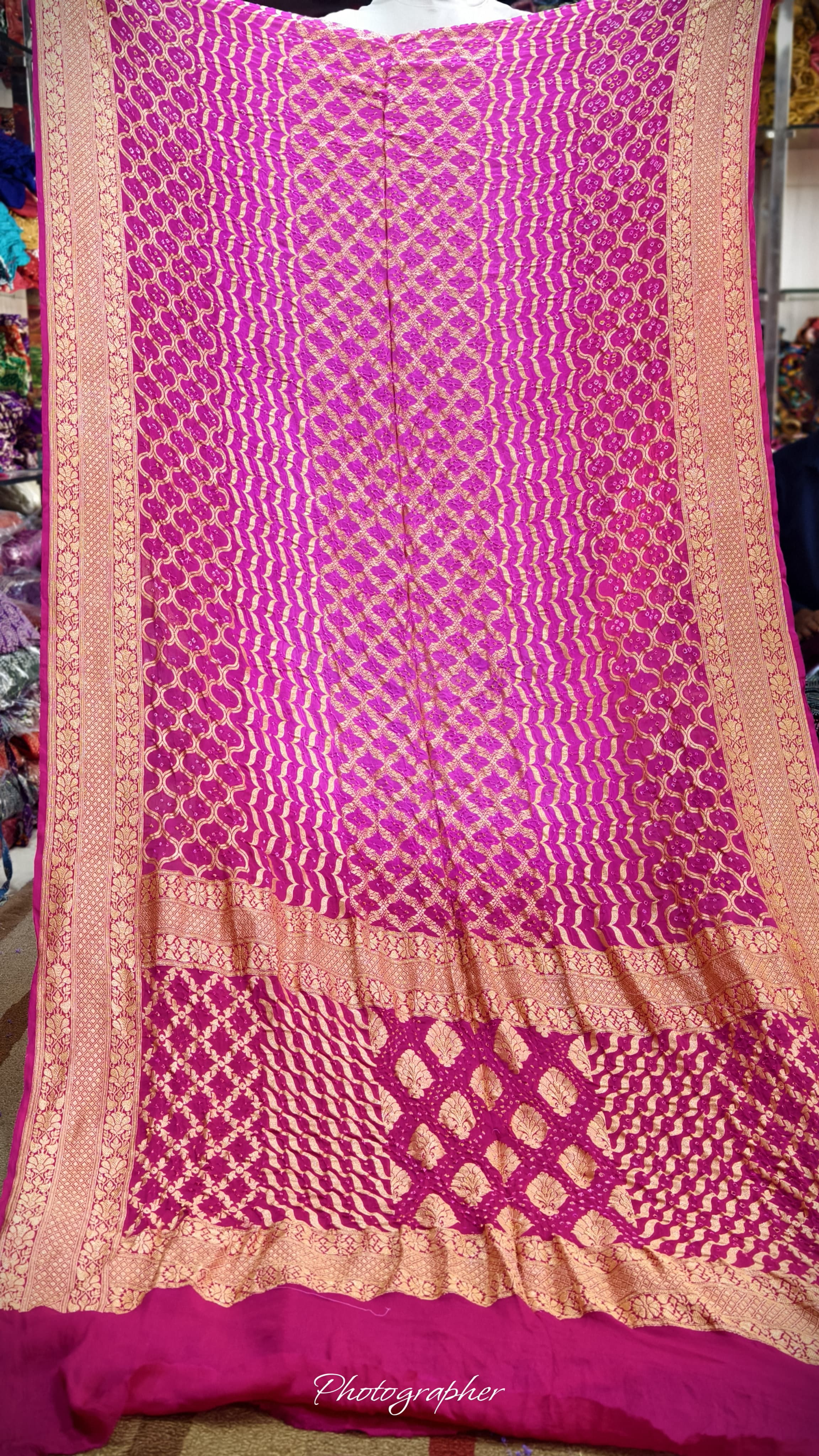 Pure Banarasi Georgette Real Neem Zari Upada Saree