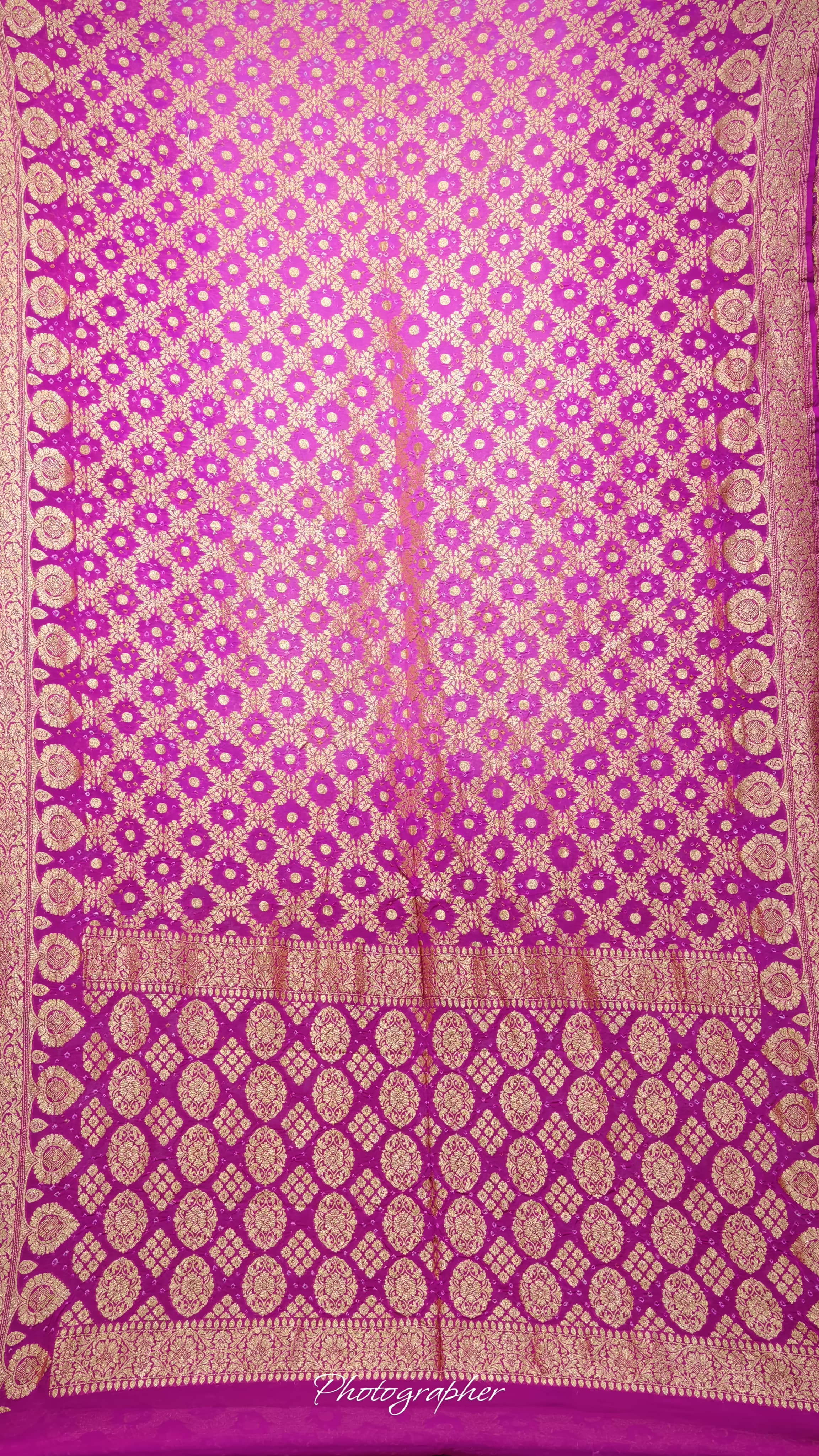 Pure Banarasi Georgette Real Neem Zari Upada Saree